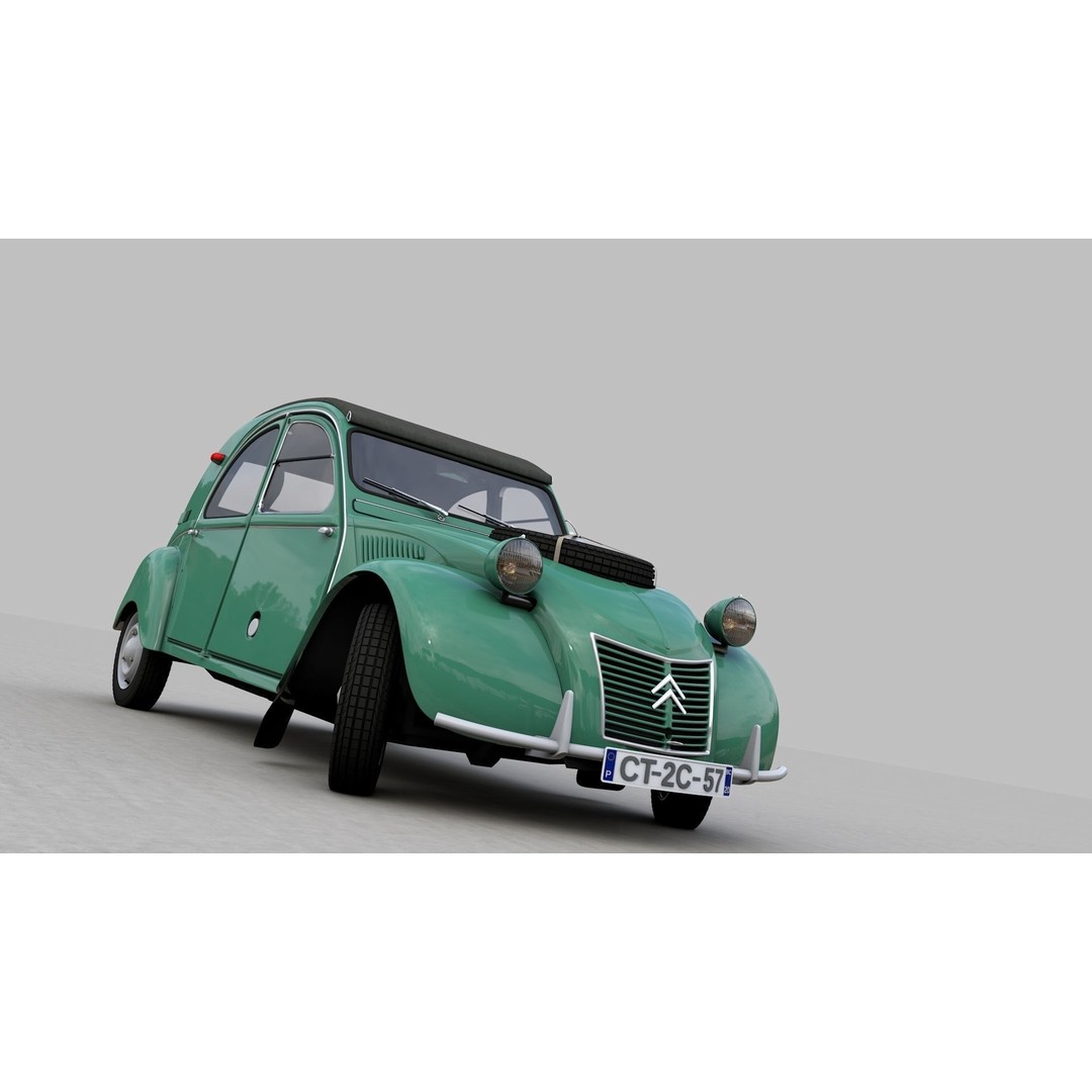 Citroen Sahara 2CV 1964 3D Model – High Poly Game Asset, FBX, Blender - View 15