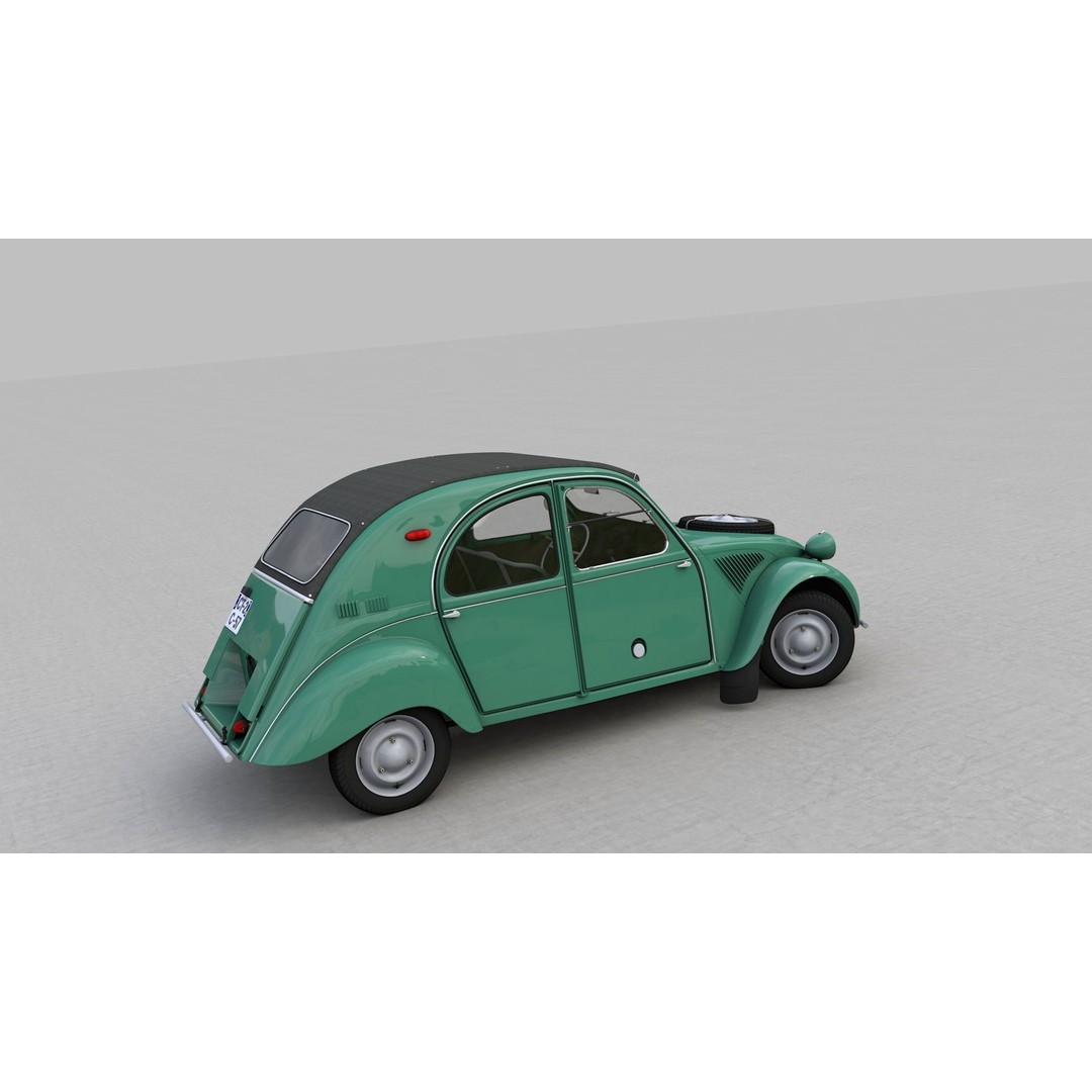 Citroen Sahara 2CV 1964 3D Model – High Poly Game Asset, FBX, Blender - View 16