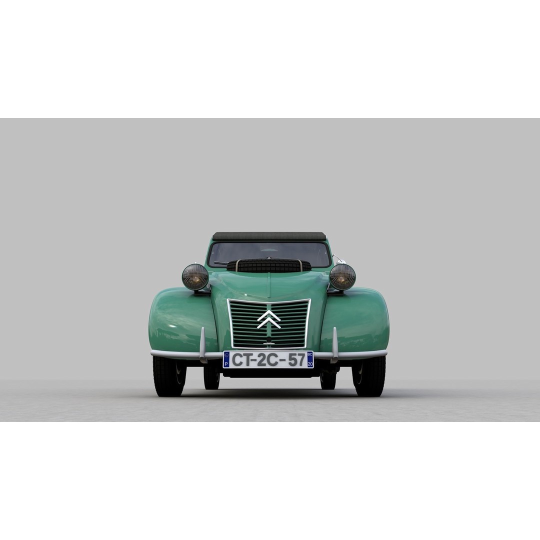 Citroen Sahara 2CV 1964 3D Model – High Poly Game Asset, FBX, Blender - View 18