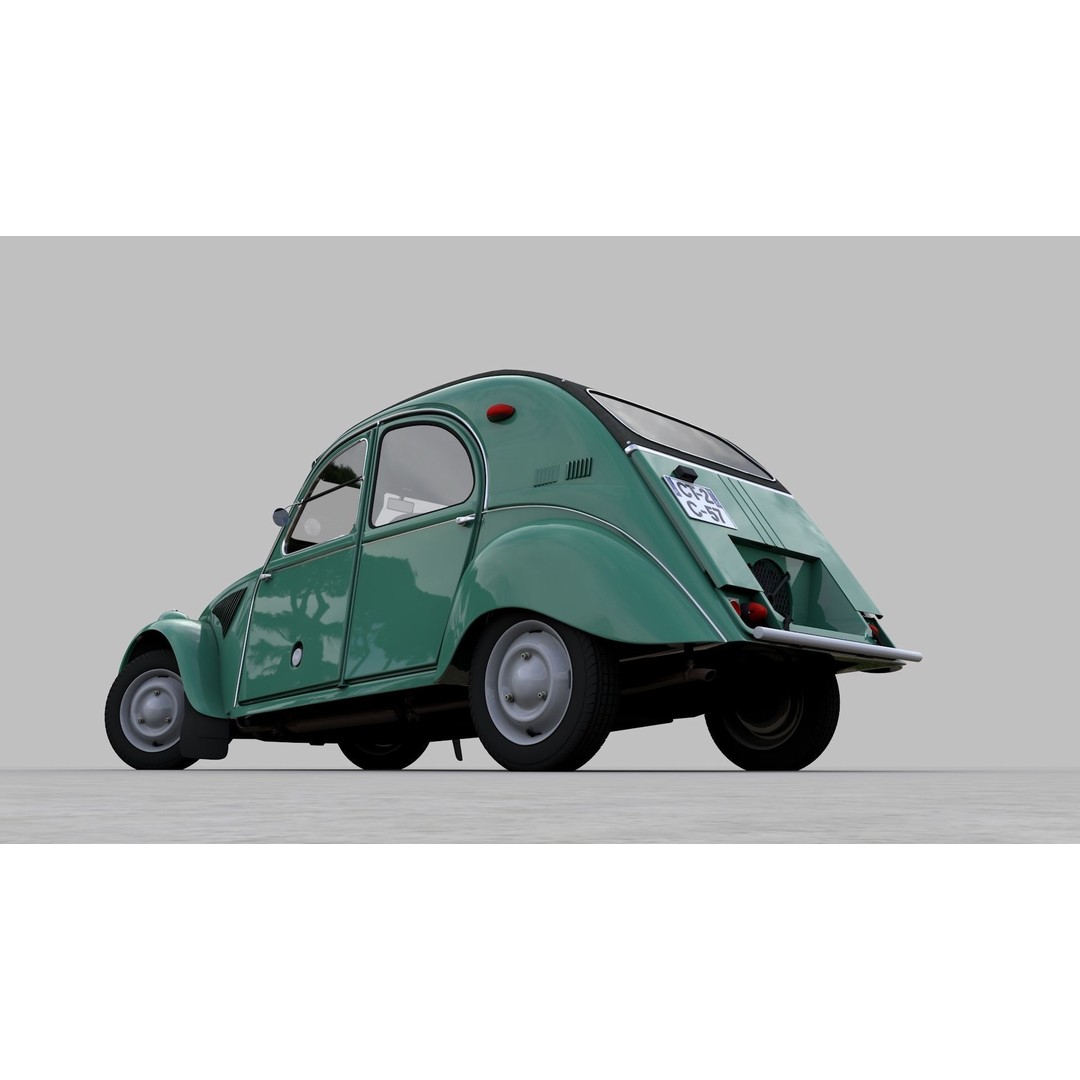 Citroen Sahara 2CV 1964 3D Model – High Poly Game Asset, FBX, Blender - View 19