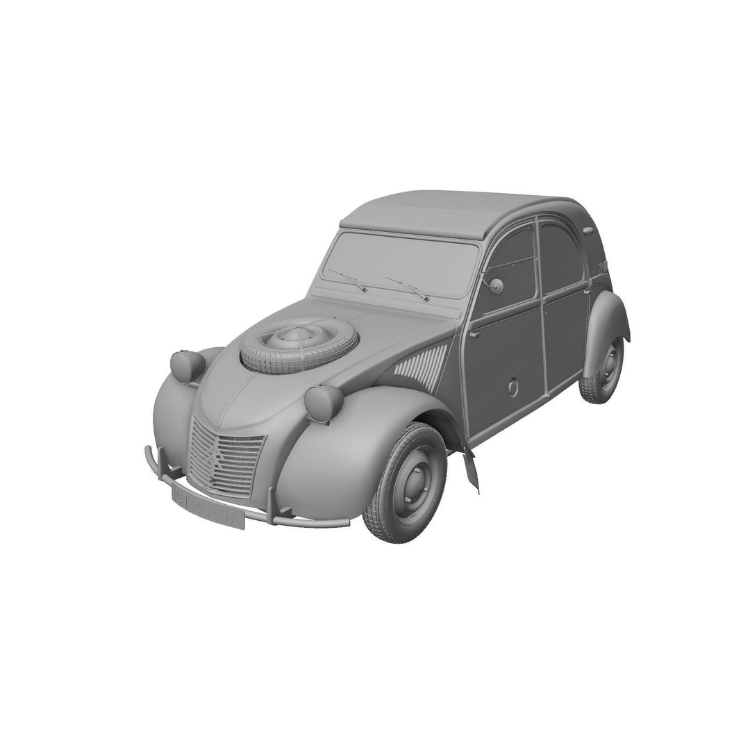 Citroen Sahara 2CV 1964 3D Model – High Poly Game Asset, FBX, Blender - View 21
