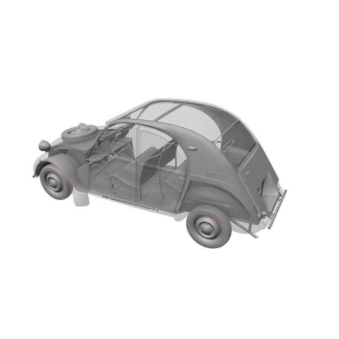 Citroen Sahara 2CV 1964 3D Model – High Poly Game Asset, FBX, Blender - View 24