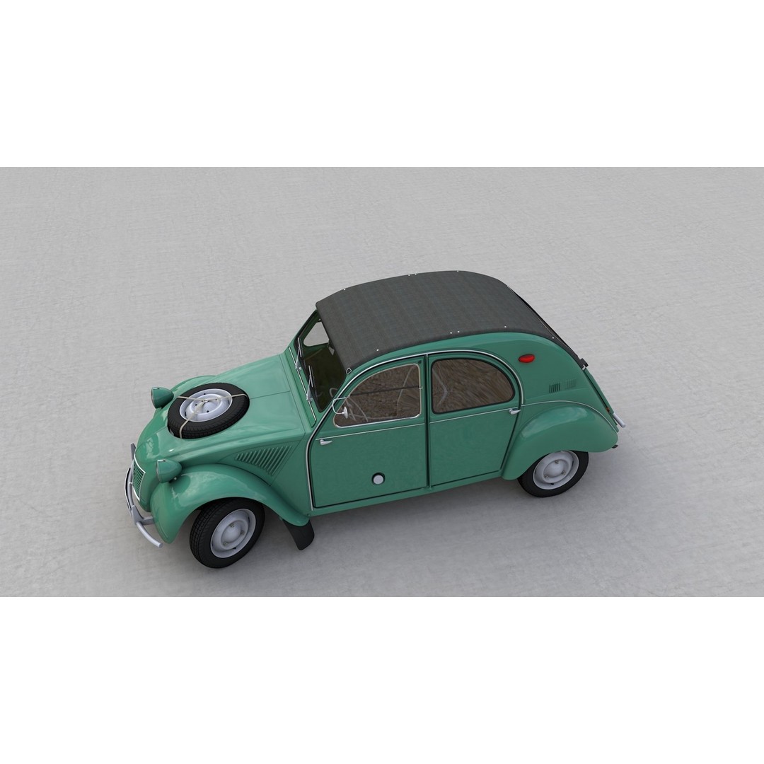 Citroen Sahara 2CV 1964 3D Model – High Poly Game Asset, FBX, Blender - View 5