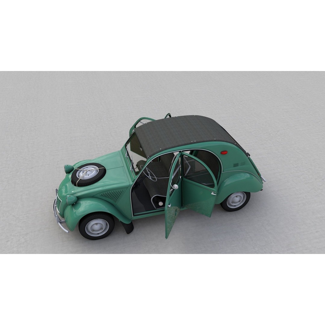 Citroen Sahara 2CV 1964 3D Model – High Poly Game Asset, FBX, Blender - View 6
