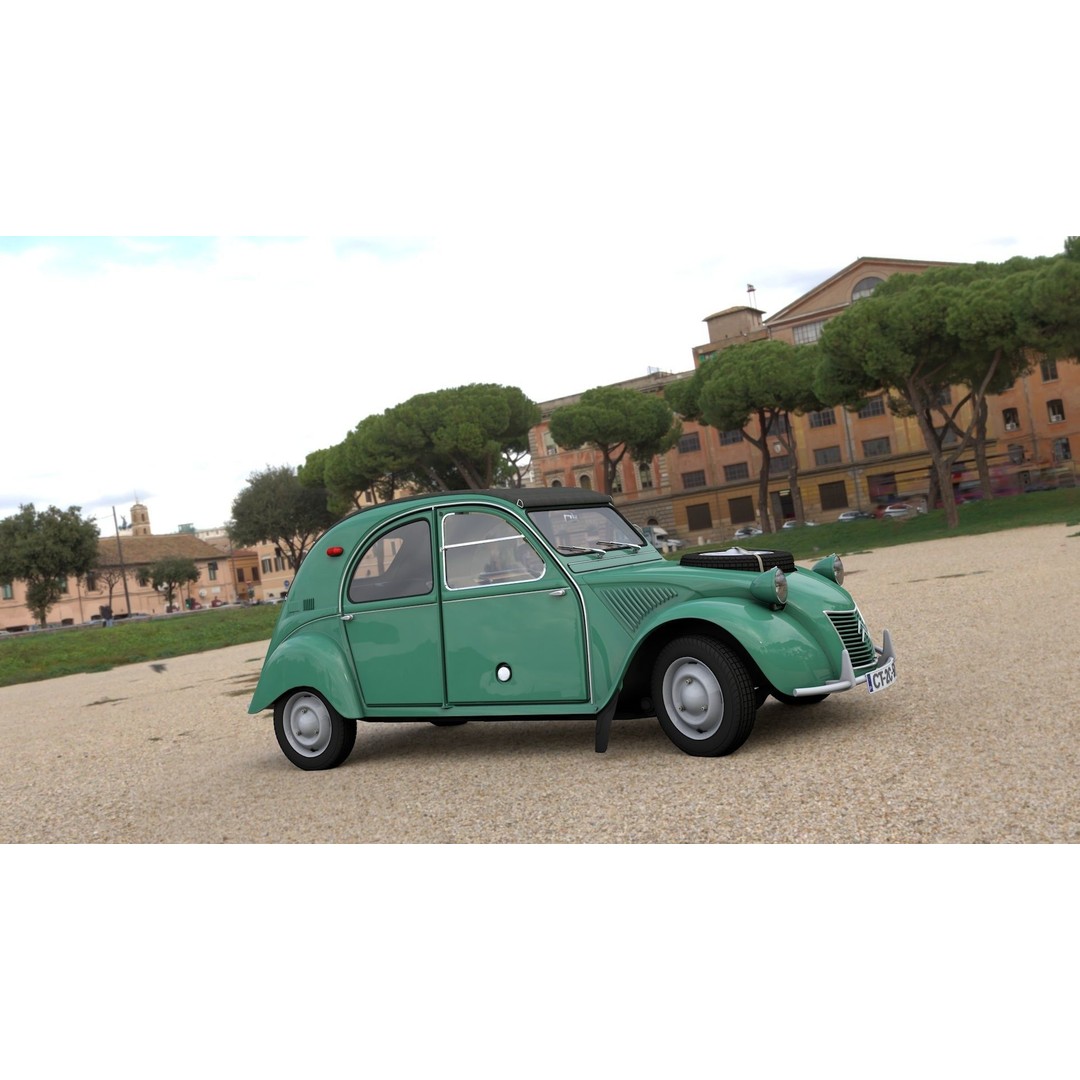 Citroen Sahara 2CV 1964 3D Model – High Poly Game Asset, FBX, Blender - View 7