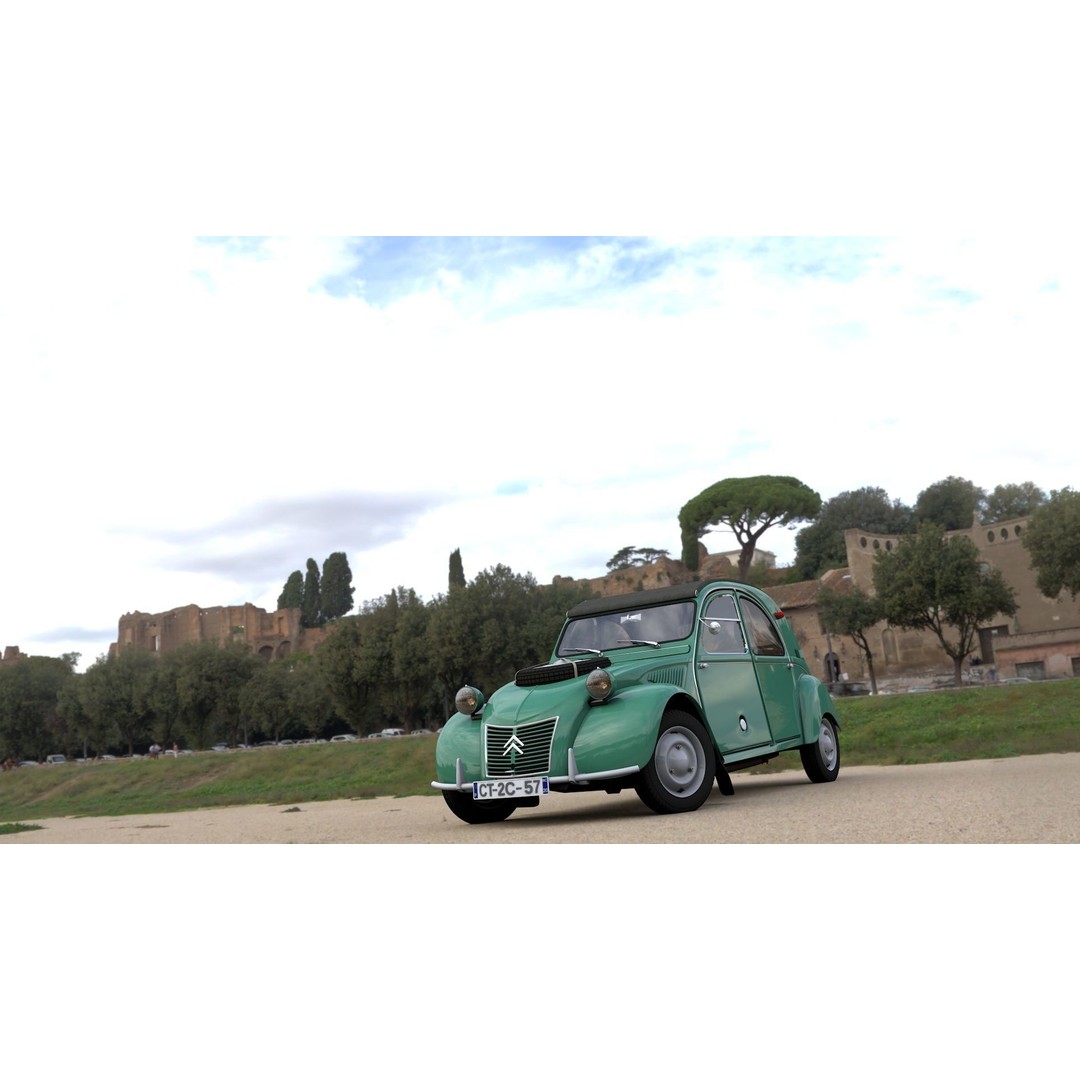 Citroen Sahara 2CV 1964 3D Model – High Poly Game Asset, FBX, Blender - View 8