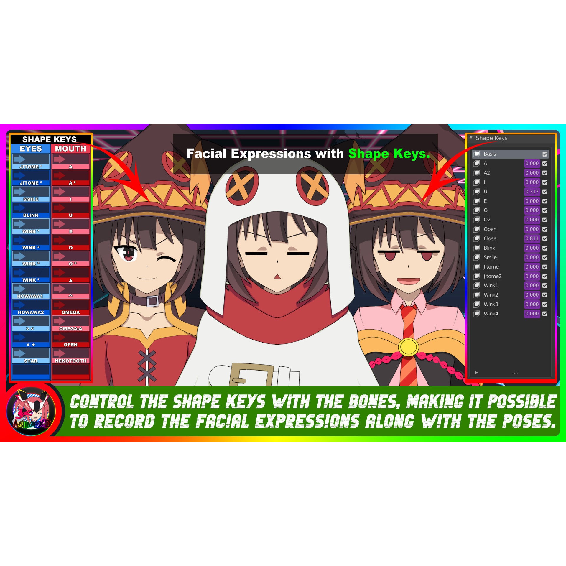 Megumin - Rigged Anime Character 3D Model - View 6