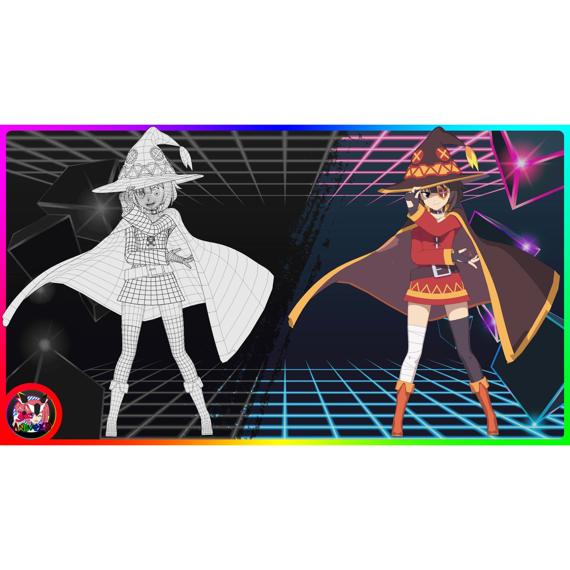 Megumin - Rigged Anime Character 3D Model - View 8