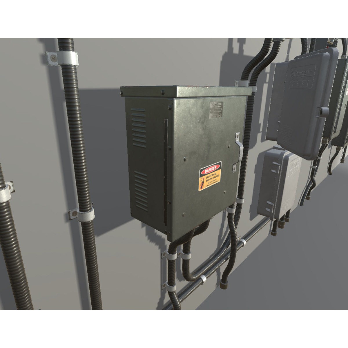 Fuse Boxes with Modular Wiring - Low-Poly Game-Ready 3D Model - View 11