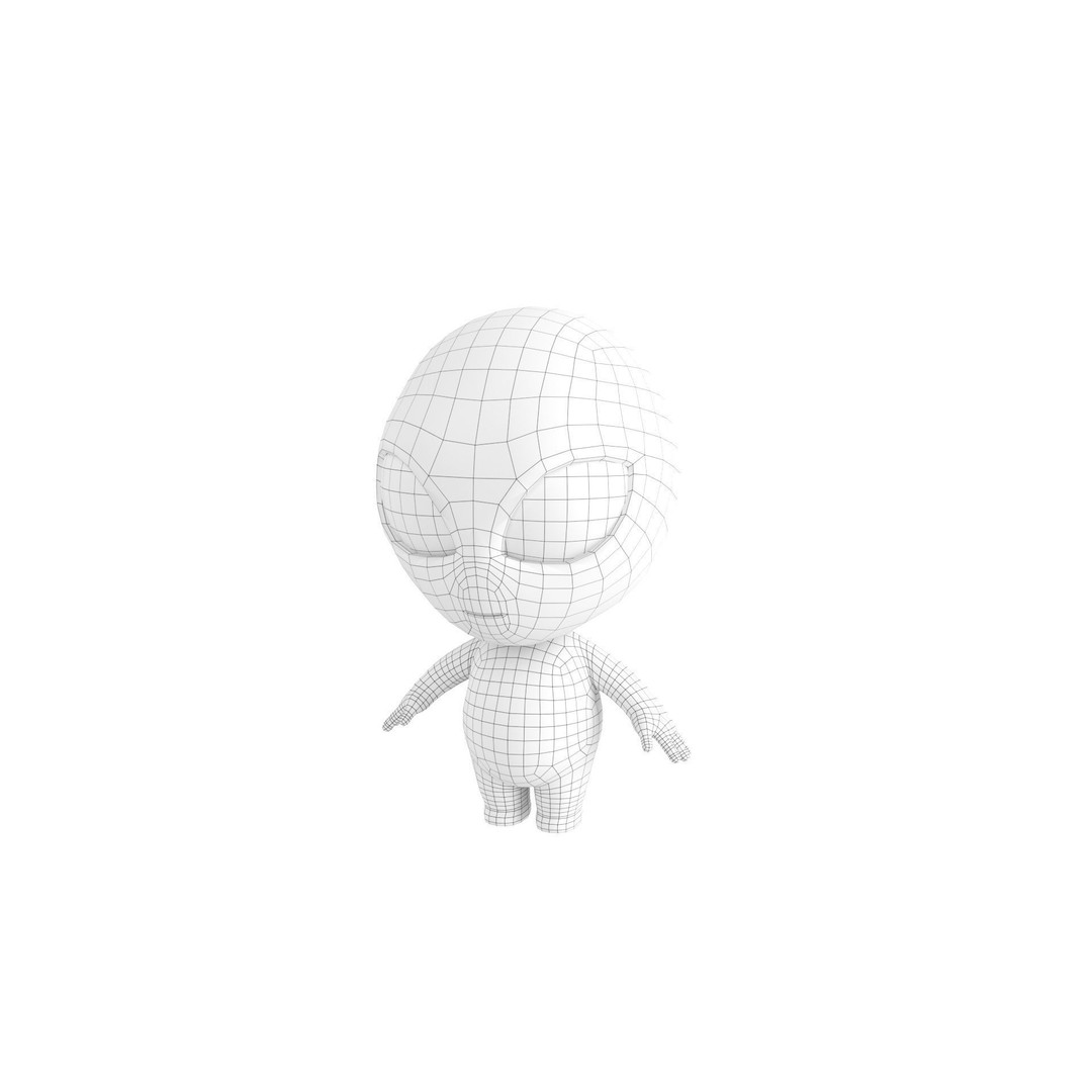 Rigged Alien 3D Model – Cute Cartoon Character, FBX & OBJ