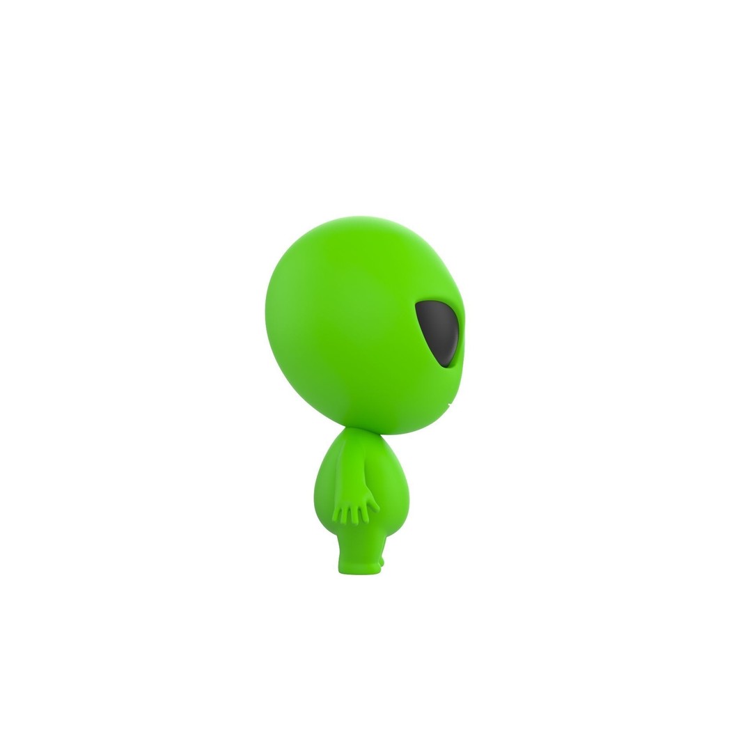 Rigged Alien 3D Model – Cute Cartoon Character, FBX & OBJ - View 11