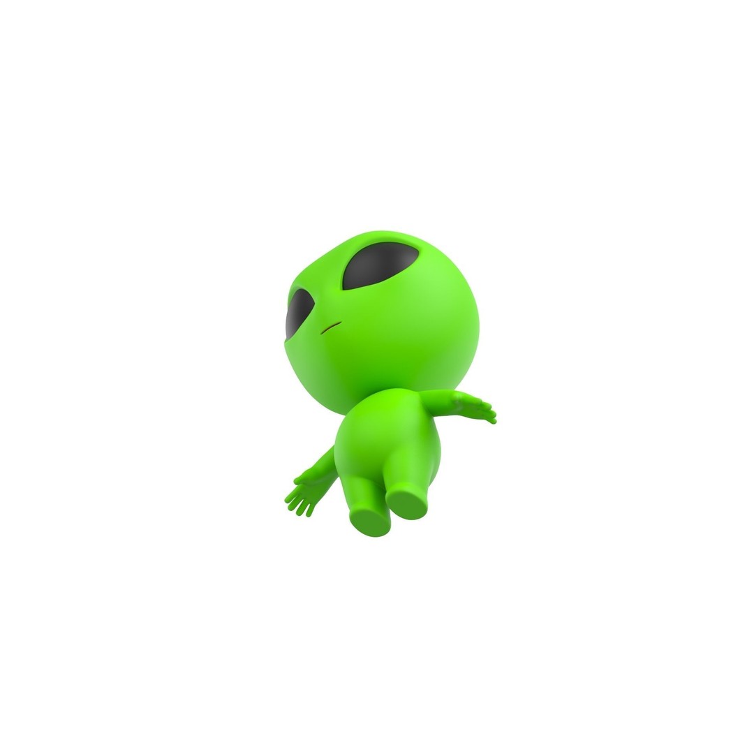 Rigged Alien 3D Model – Cute Cartoon Character, FBX & OBJ - View 15
