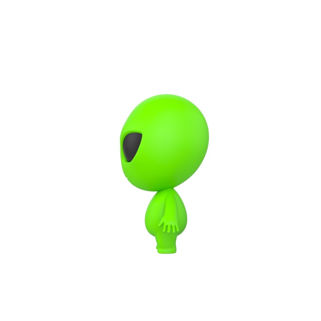 Rigged Alien 3D Model – Cute Cartoon Character, FBX & OBJ - View 16