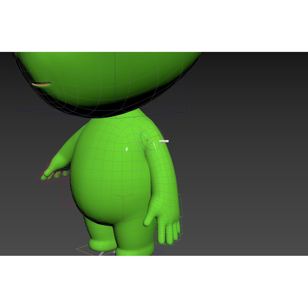 Rigged Alien 3D Model – Cute Cartoon Character, FBX & OBJ - View 24