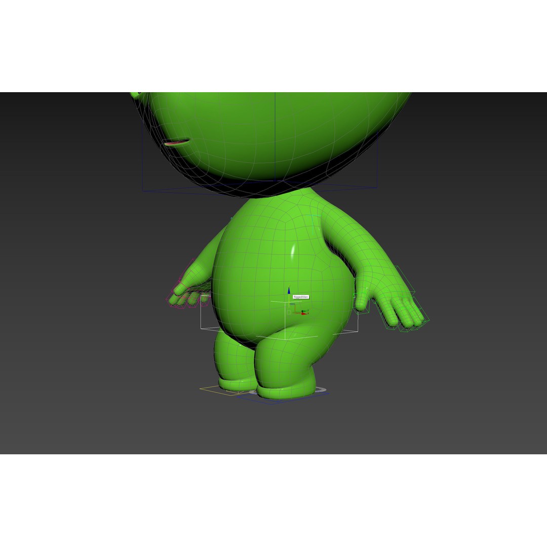 Rigged Alien 3D Model – Cute Cartoon Character, FBX & OBJ - View 30