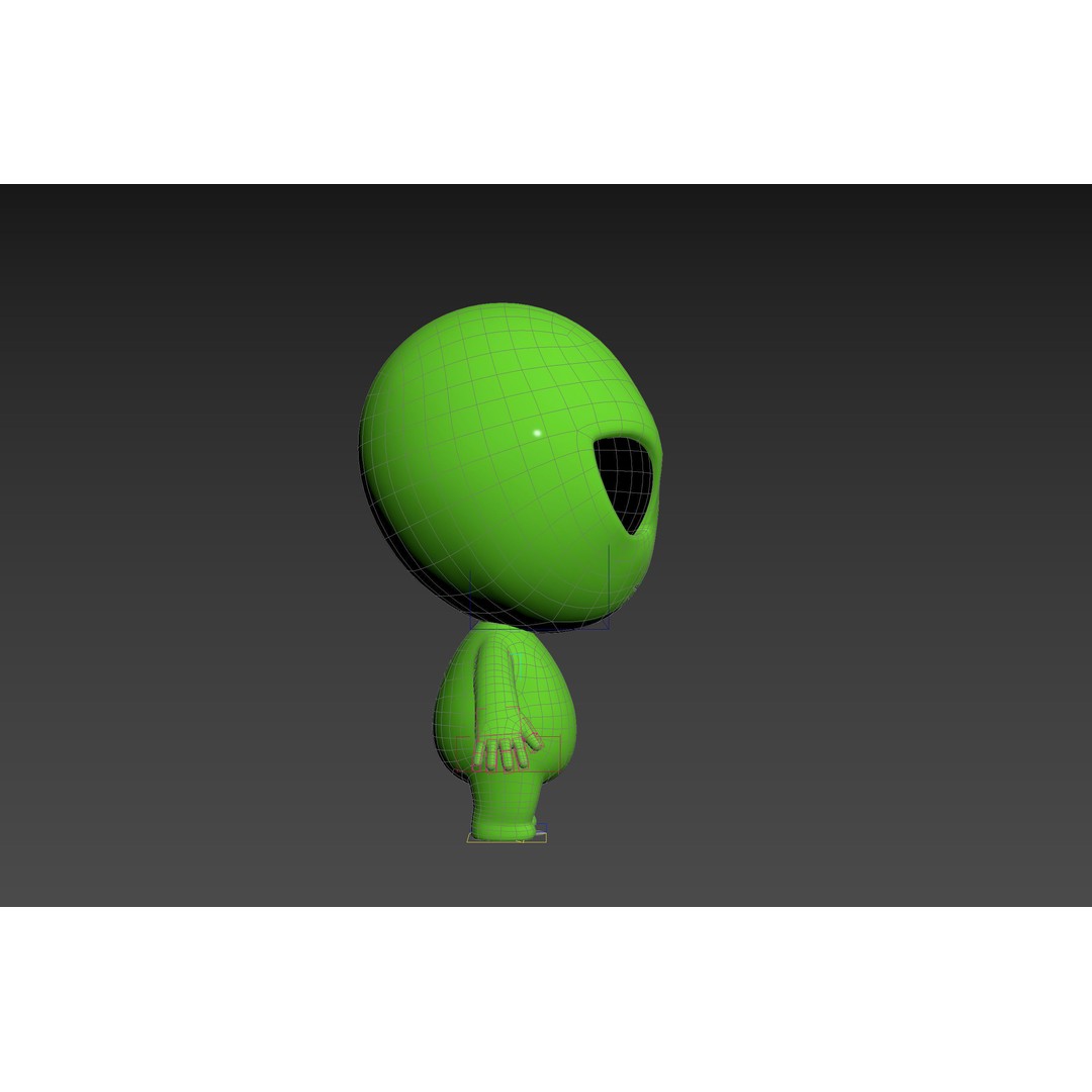 Rigged Alien 3D Model – Cute Cartoon Character, FBX & OBJ - View 33