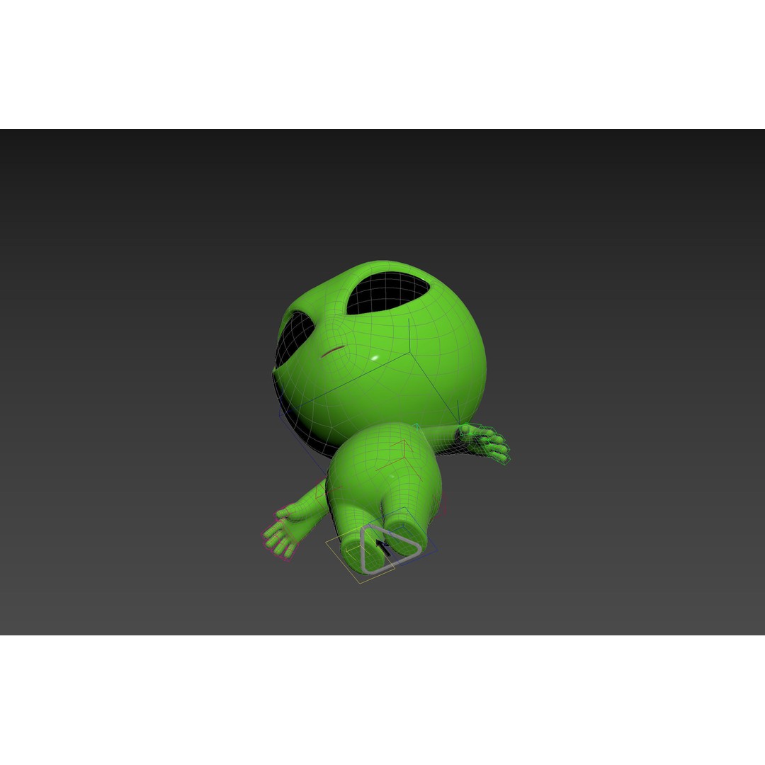 Rigged Alien 3D Model – Cute Cartoon Character, FBX & OBJ - View 38