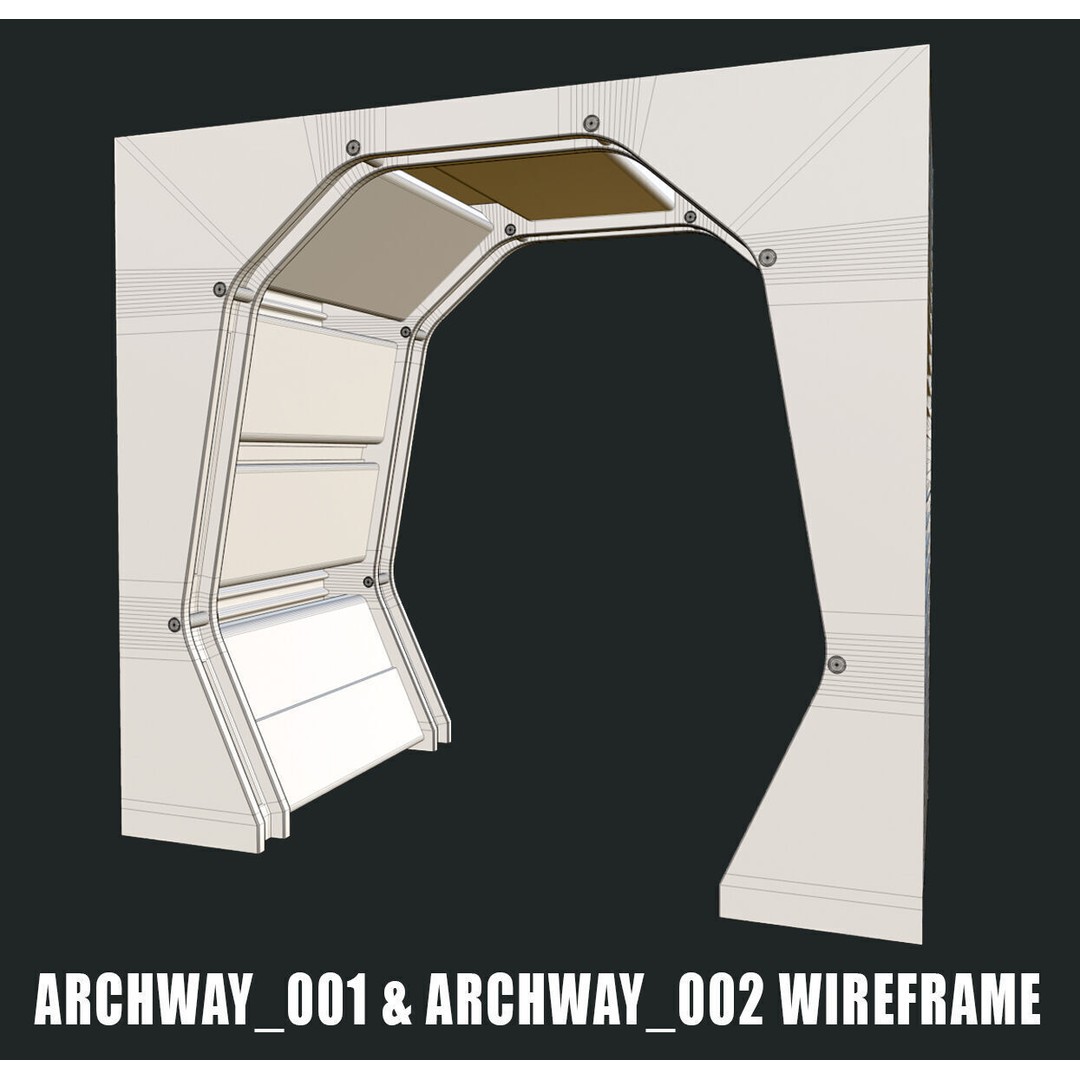 Sci-Fi Space Corridor 3D Model – Low Poly Game Asset, FBX, PBR - View 23