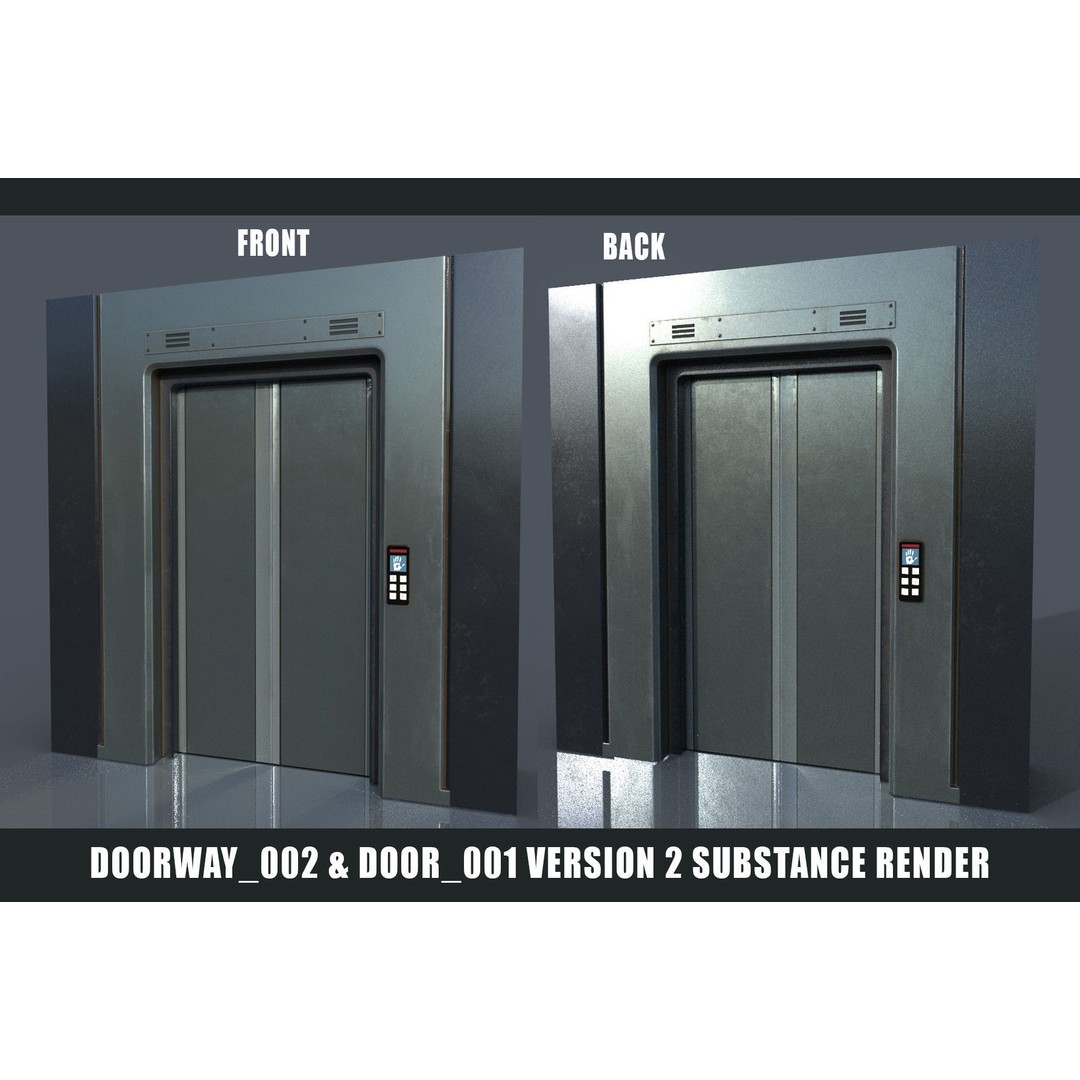 Sci-Fi Space Corridor 3D Model – Low Poly Game Asset, FBX, PBR - View 32