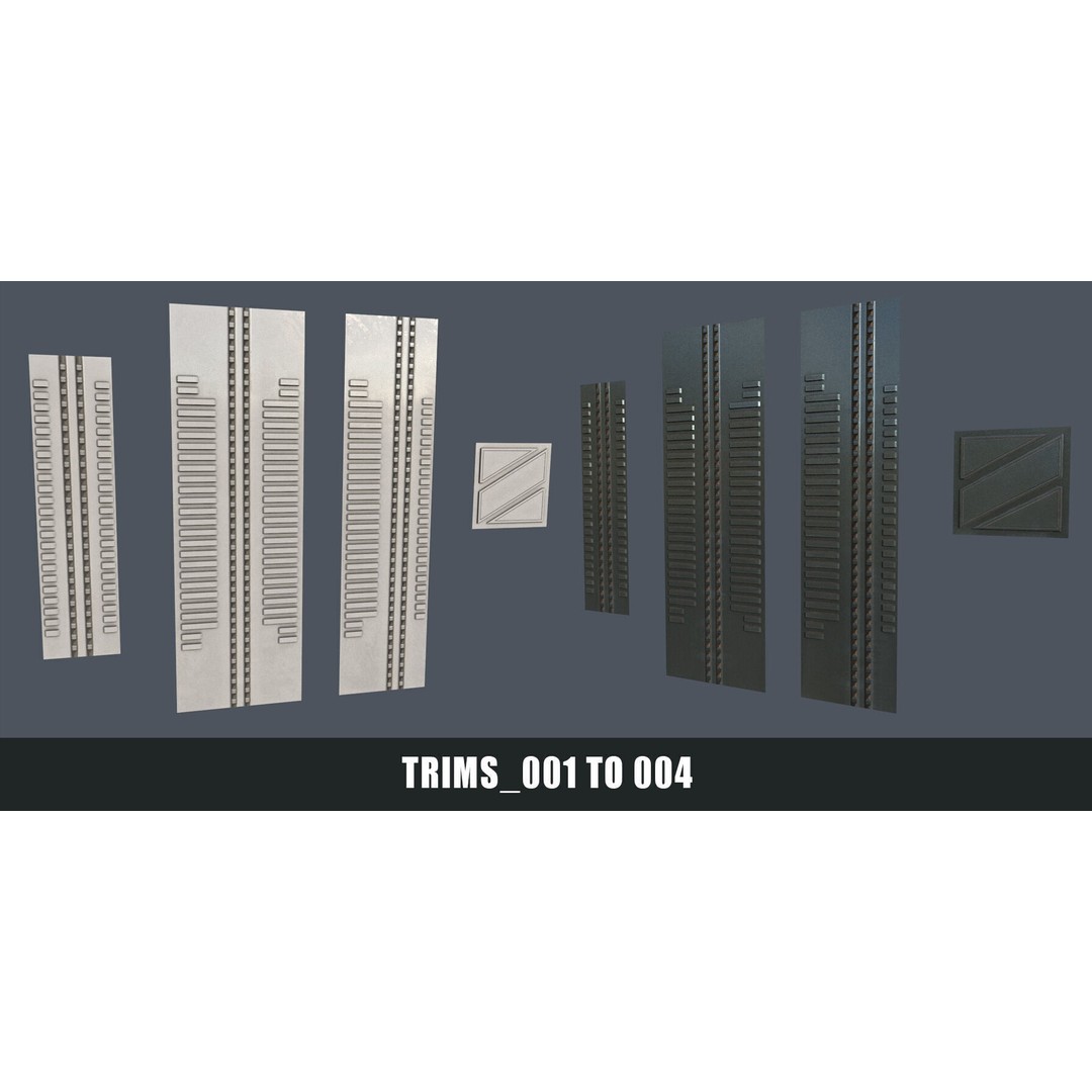 Sci-Fi Space Corridor 3D Model – Low Poly Game Asset, FBX, PBR - View 44
