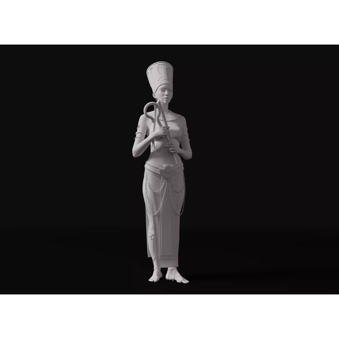 Cleopatra 3D Model – High Detail Egyptian Queen Character, FBX, OBJ