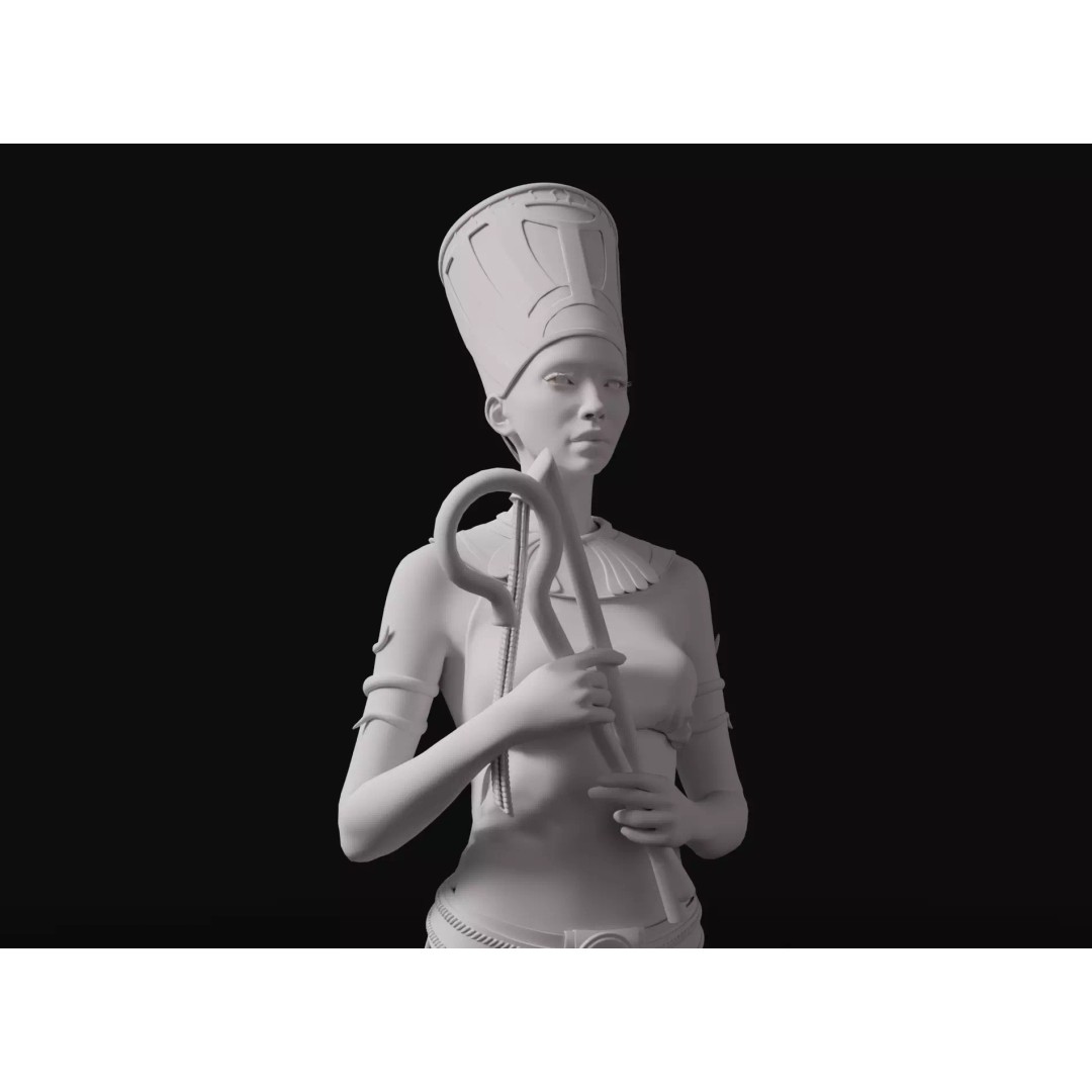 Cleopatra 3D Model – High Detail Egyptian Queen Character, FBX, OBJ - View 9