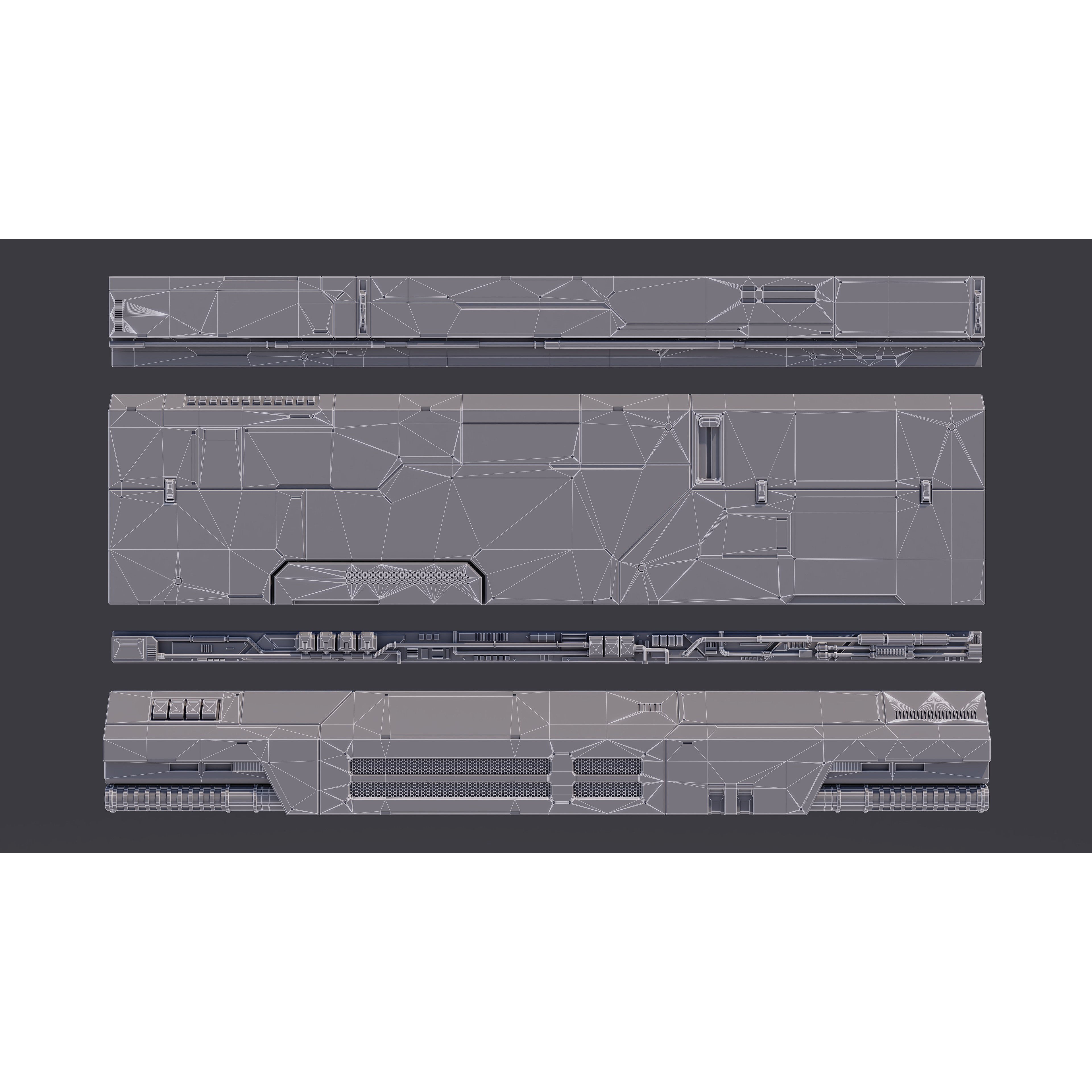 Sci-Fi Architecture Panels Kit Vol 02 - Low-Poly Game-Ready 3D Model - View 18
