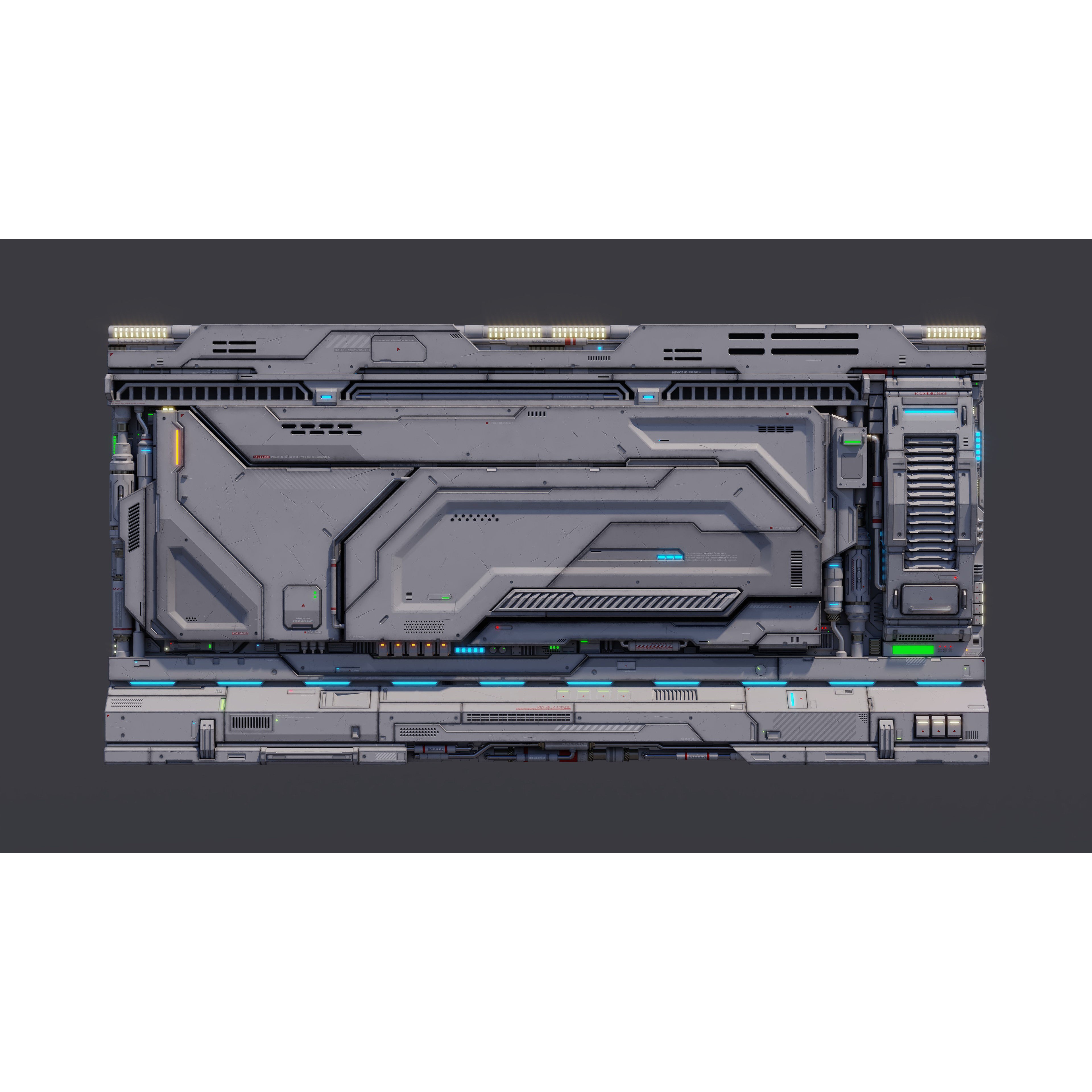 Sci-Fi Architecture Panels Kit Vol 02 - Low-Poly Game-Ready 3D Model - View 21