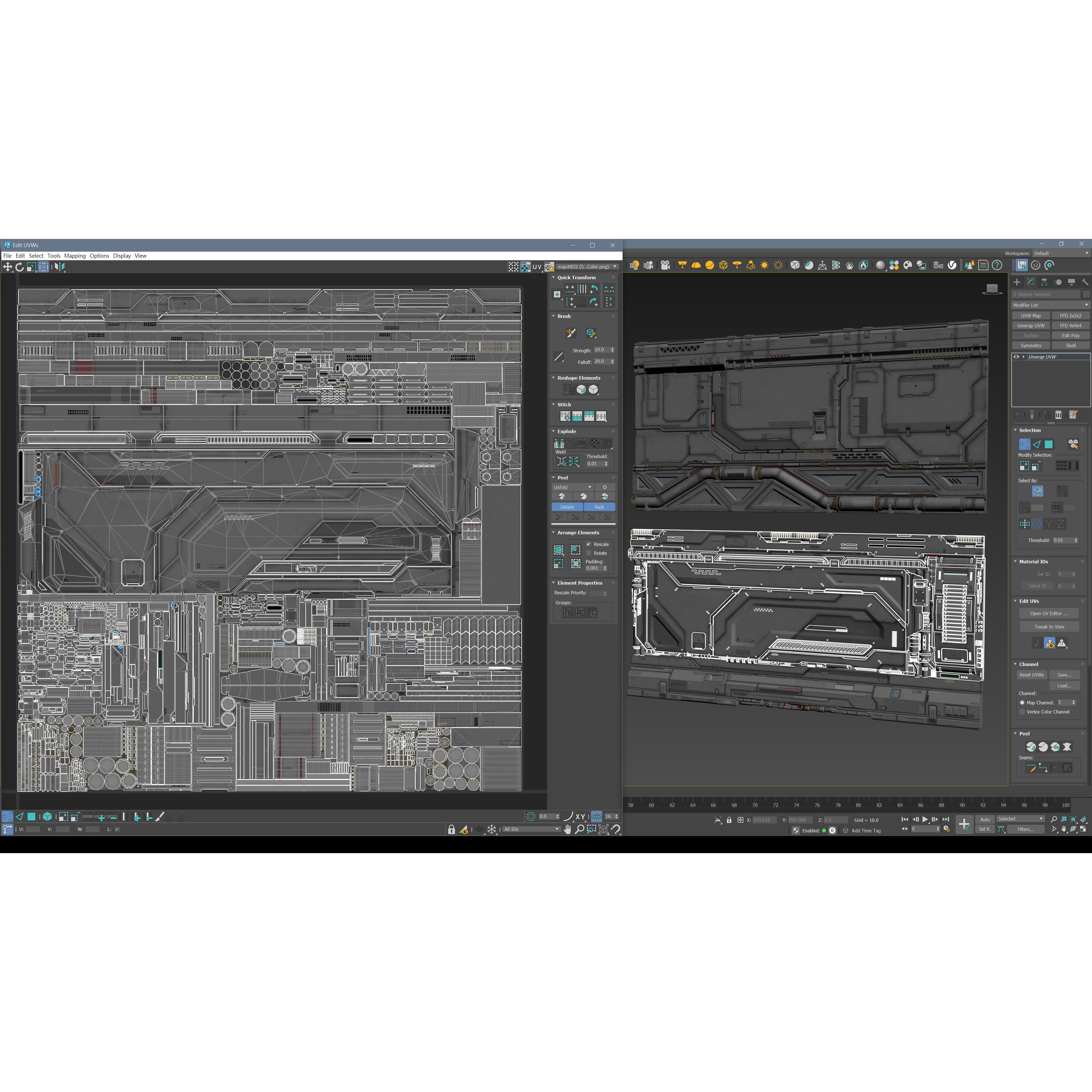 Sci-Fi Architecture Panels Kit Vol 02 - Low-Poly Game-Ready 3D Model - View 23