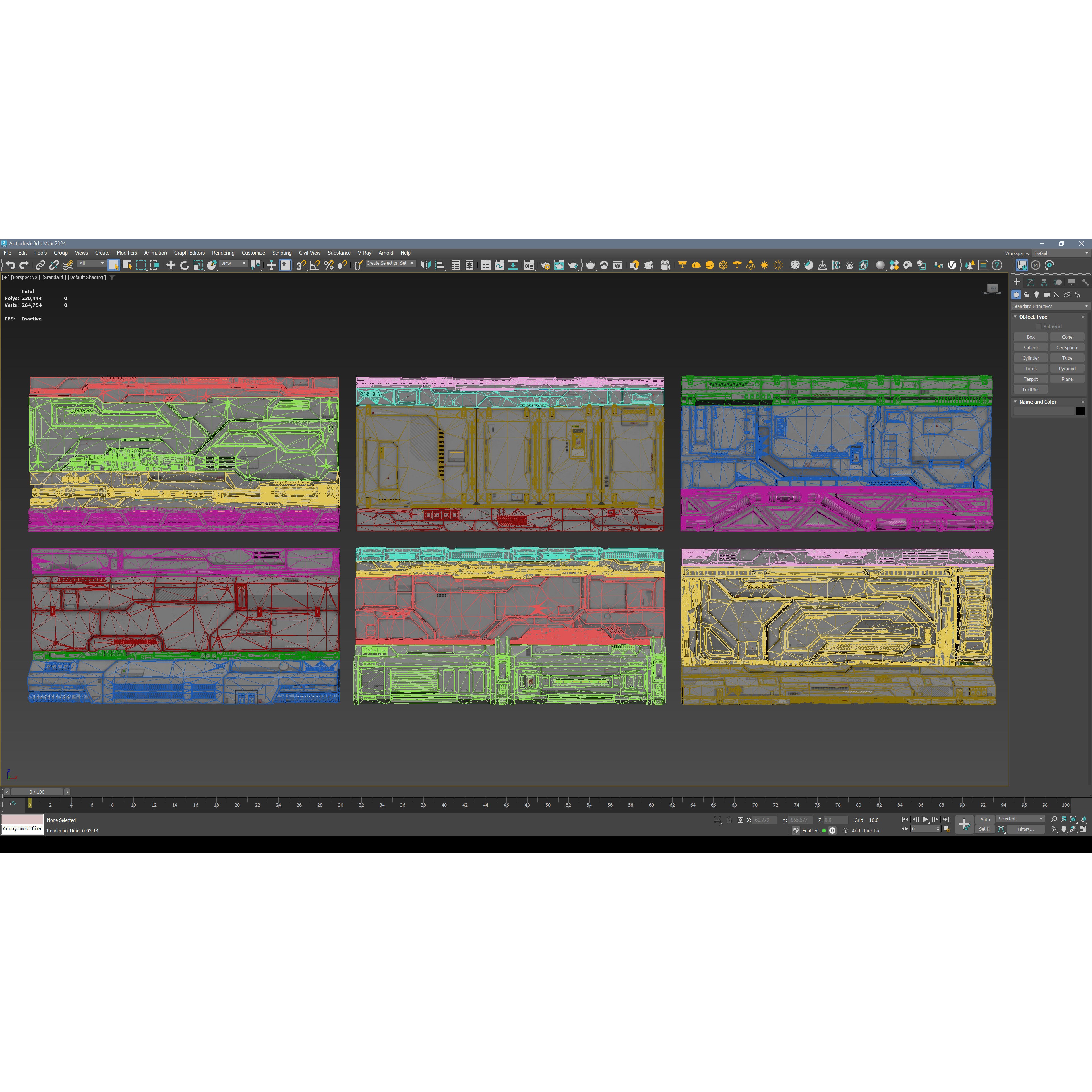 Sci-Fi Architecture Panels Kit Vol 02 - Low-Poly Game-Ready 3D Model - View 6