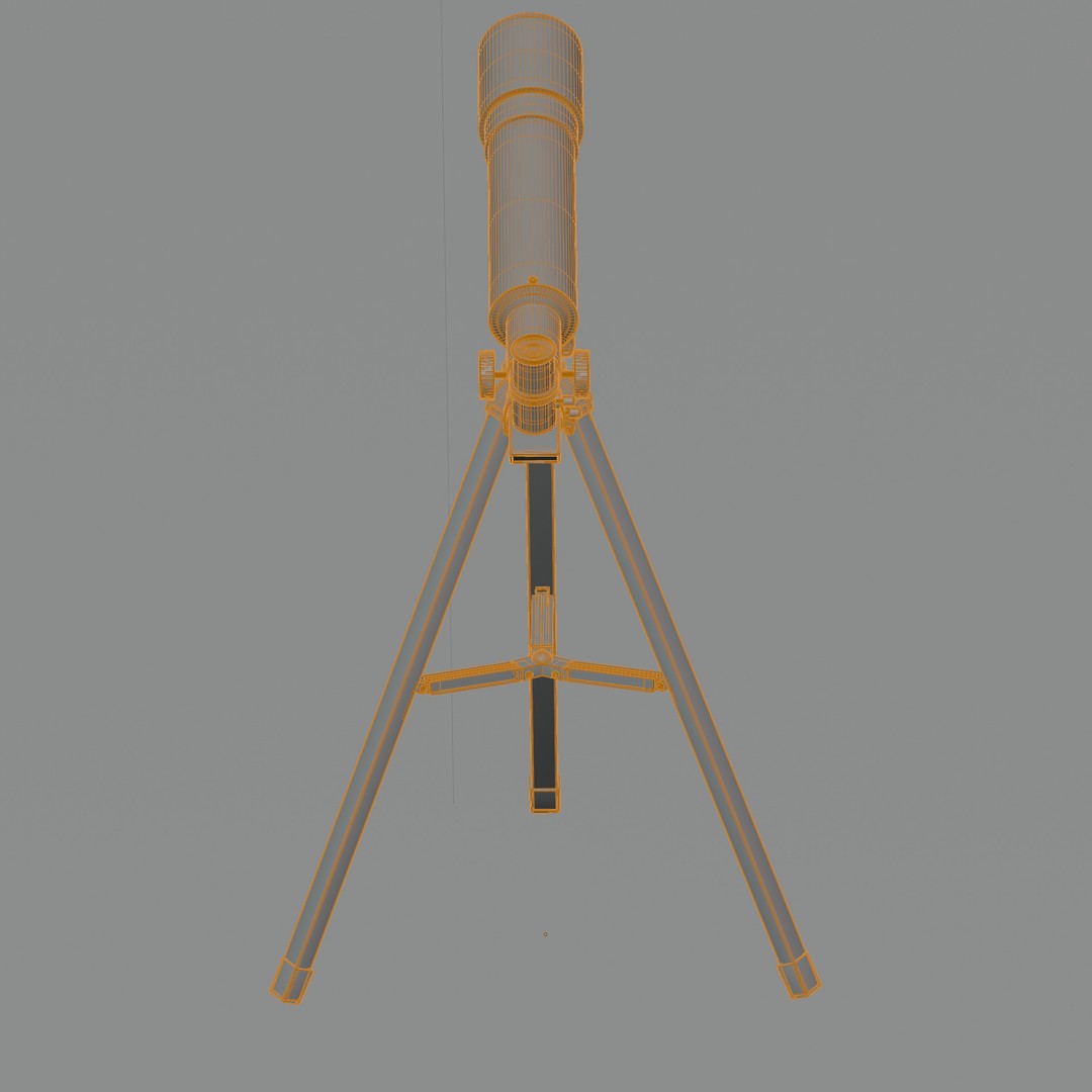 Astronomical Telescope 3D Model – Low Poly Game Asset, FBX & OBJ