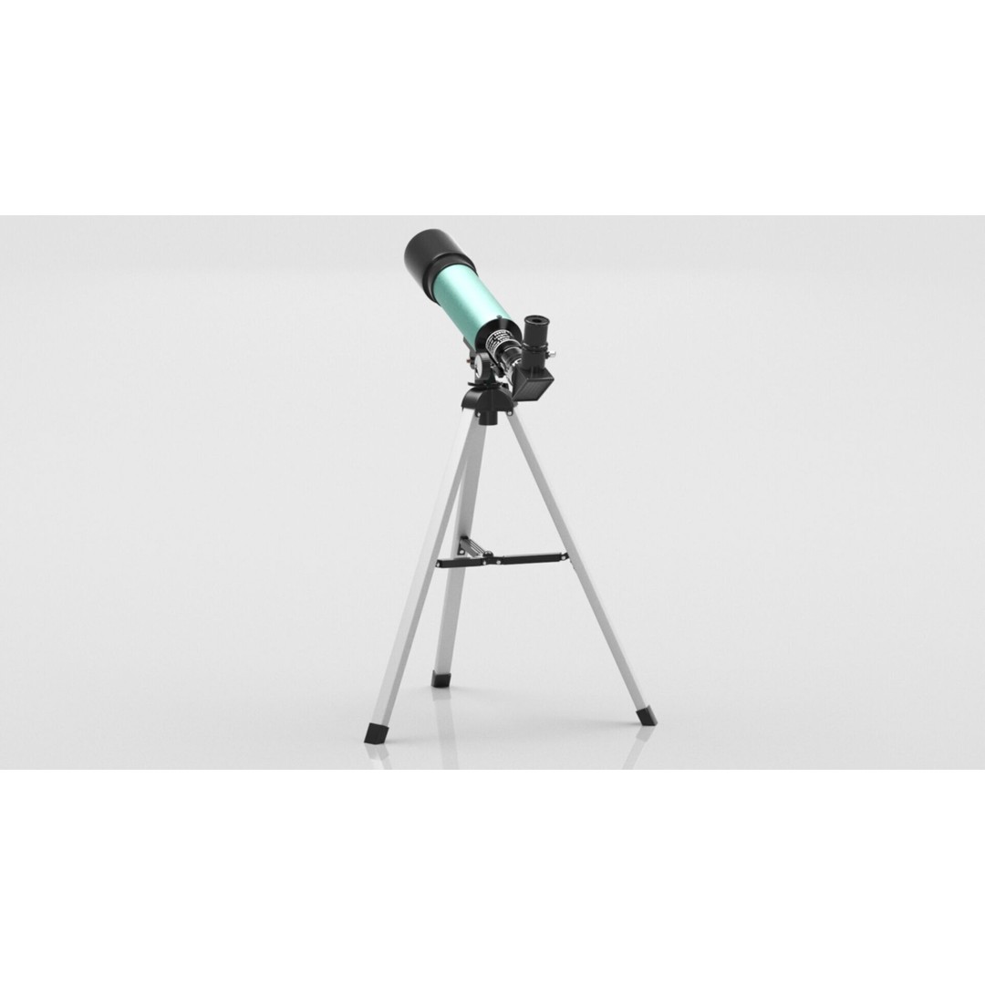 Astronomical Telescope 3D Model – Low Poly Game Asset, FBX & OBJ - View 11