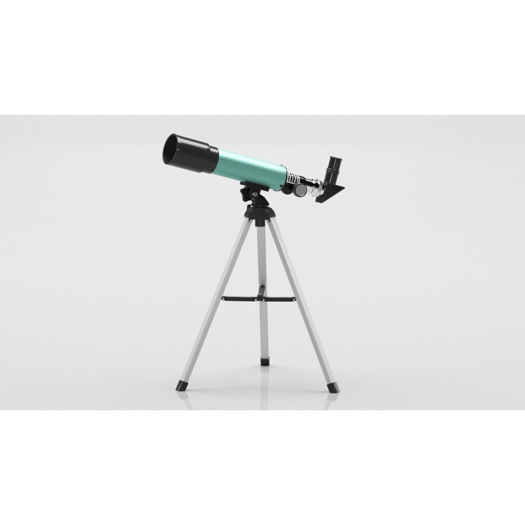 Astronomical Telescope 3D Model – Low Poly Game Asset, FBX & OBJ - View 14