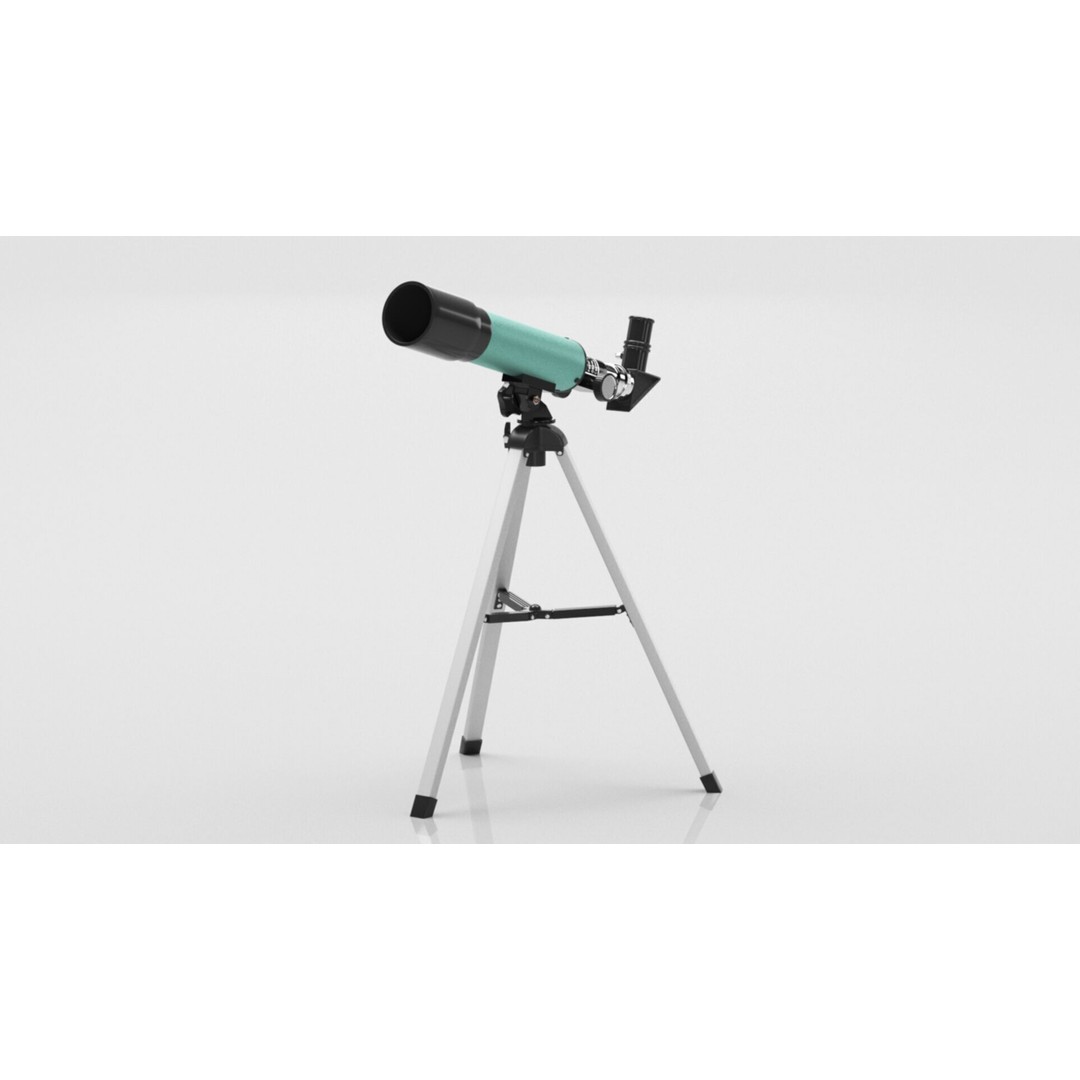 Astronomical Telescope 3D Model – Low Poly Game Asset, FBX & OBJ - View 15