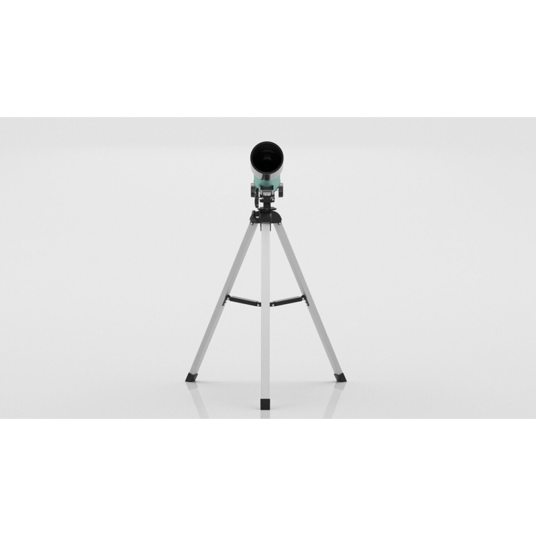 Astronomical Telescope 3D Model – Low Poly Game Asset, FBX & OBJ - View 18