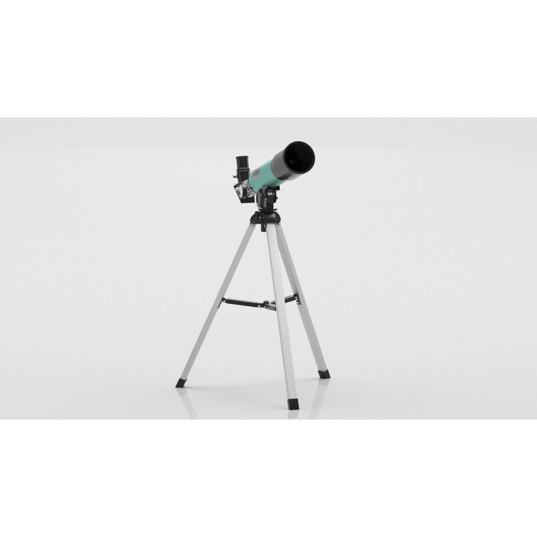Astronomical Telescope 3D Model – Low Poly Game Asset, FBX & OBJ - View 5