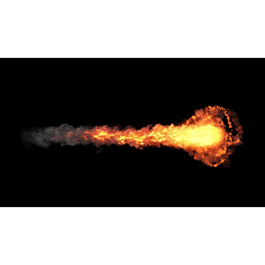 High Resolution Smoke Fire Trail Animations 3D Model – VDB & FBX Formats