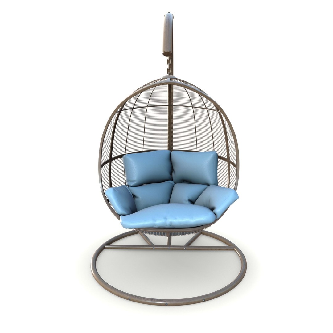 Swing Chair 3D Model – Low Poly Furniture Asset, PBR Textures - View 5