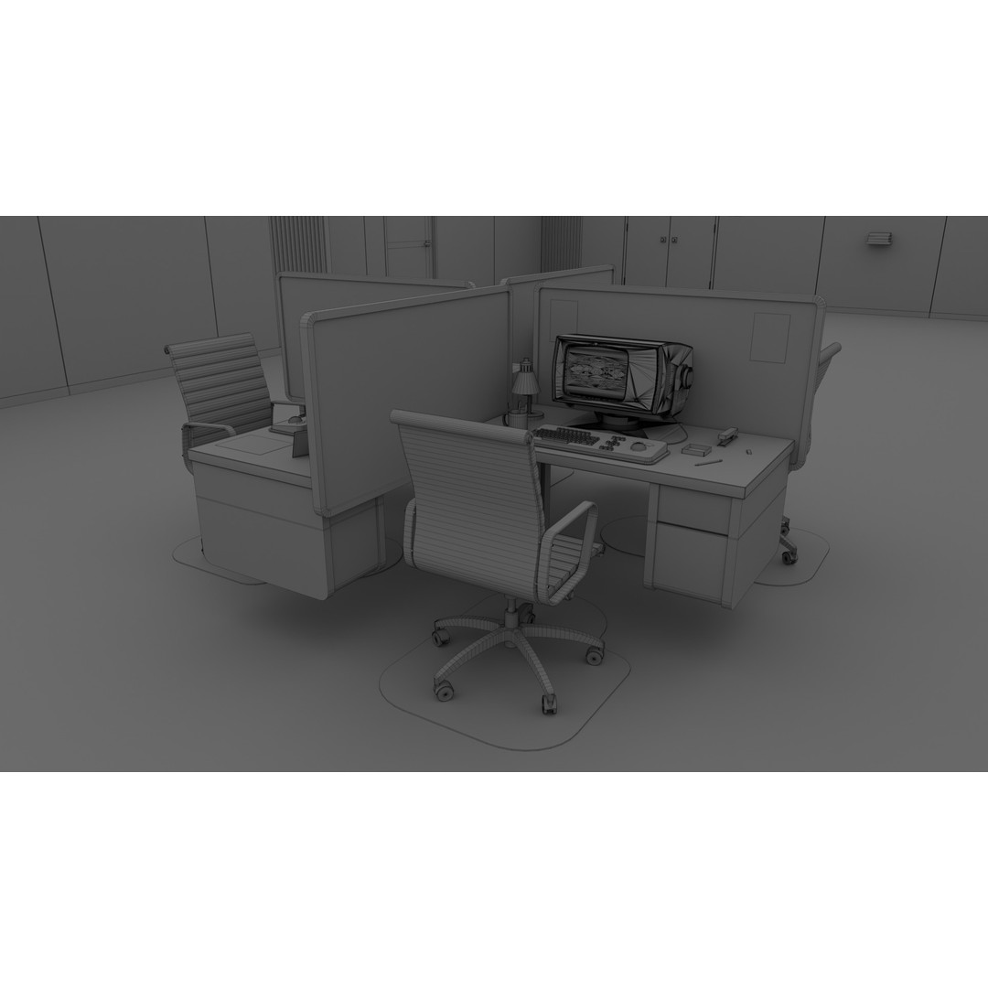 Severance Office 3D Model – High-Quality Architectural Asset, FBX, OBJ - View 20