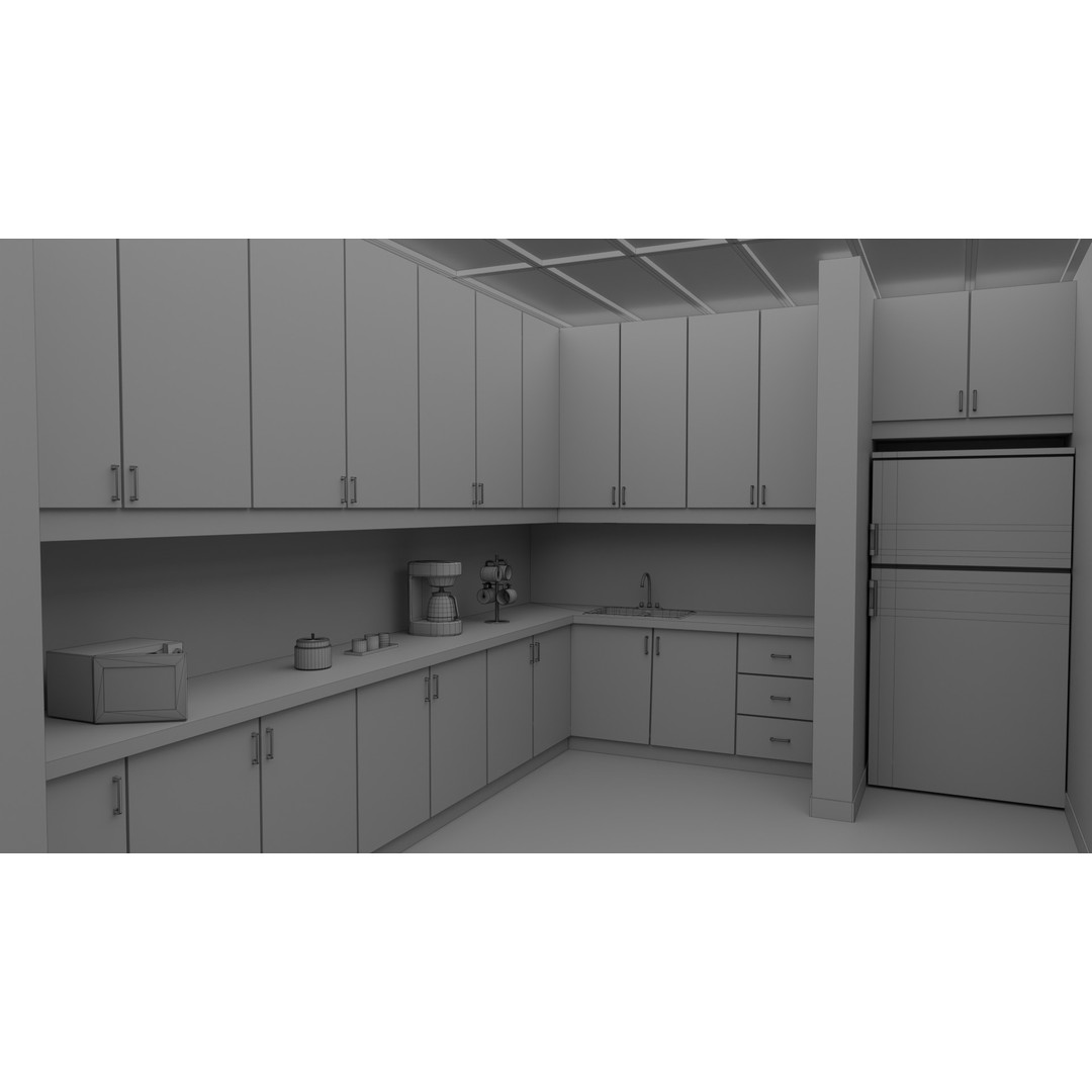 Severance Office 3D Model – High-Quality Architectural Asset, FBX, OBJ - View 22