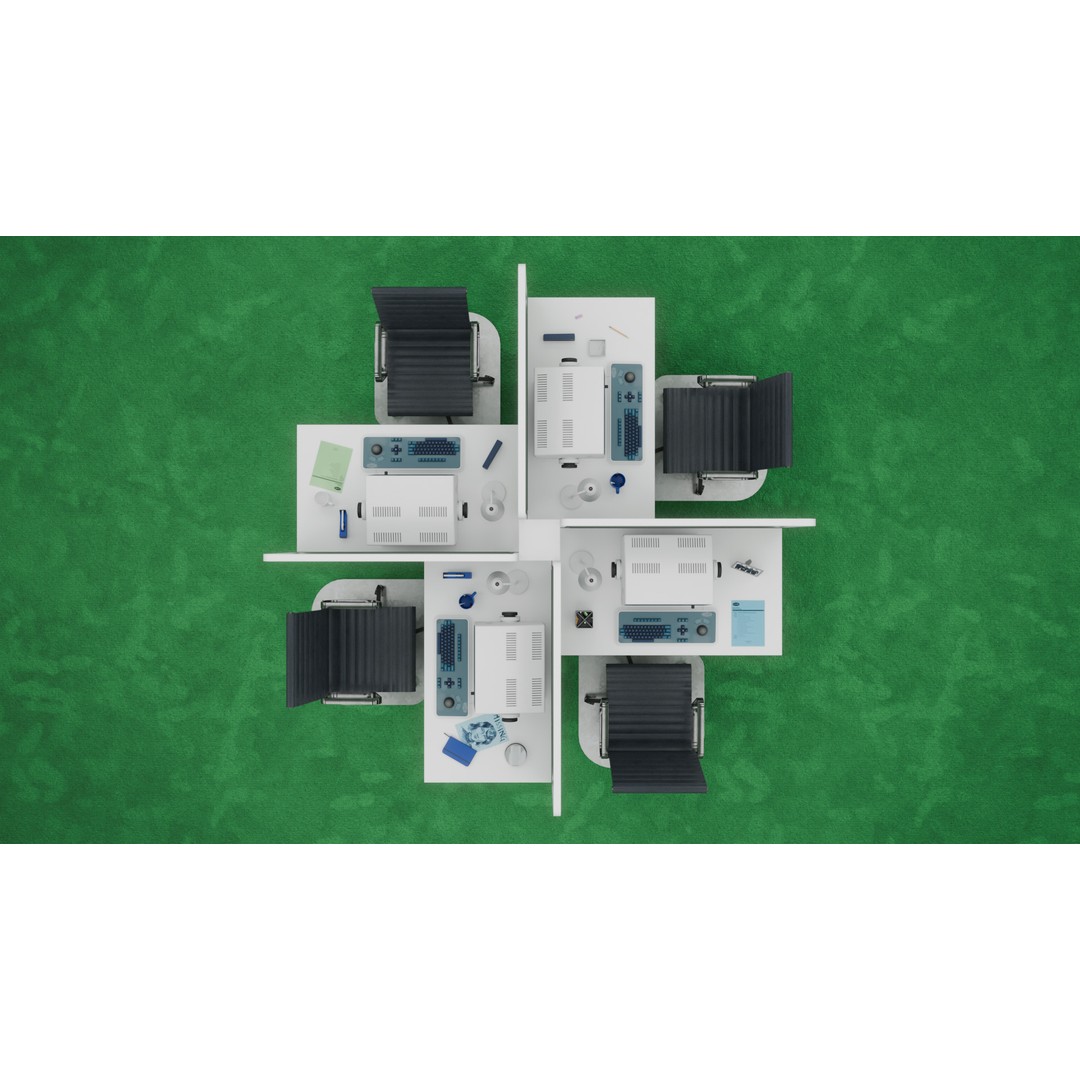 Severance Office 3D Model – High-Quality Architectural Asset, FBX, OBJ - View 4