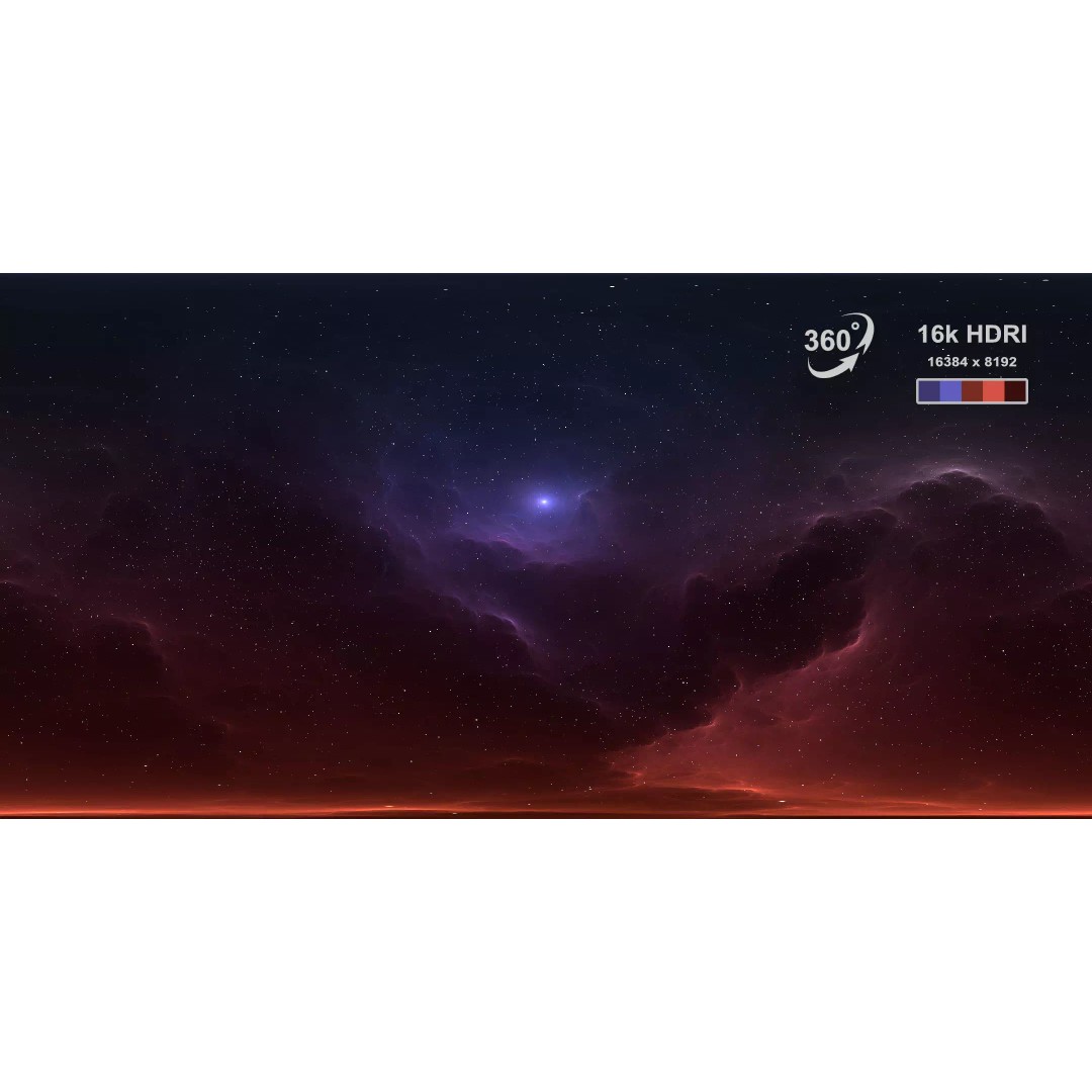 360 Degree 16K HDRI Space Background 3D Model – Equirectangular Environment Map - View 2