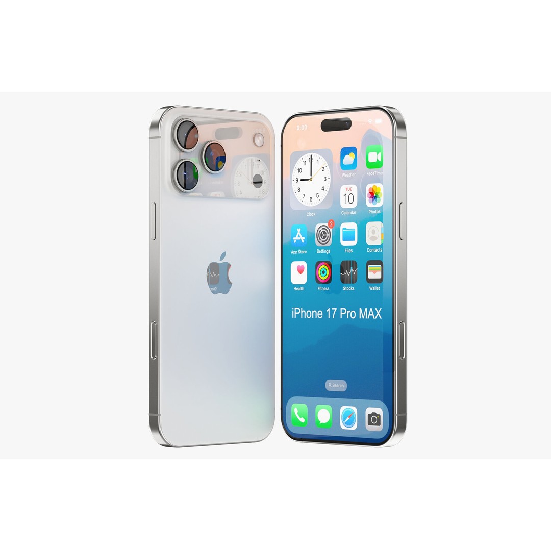 Apple iPhone 17 3D Model – Realistic PBR Geometry, Multiple Formats - View 4
