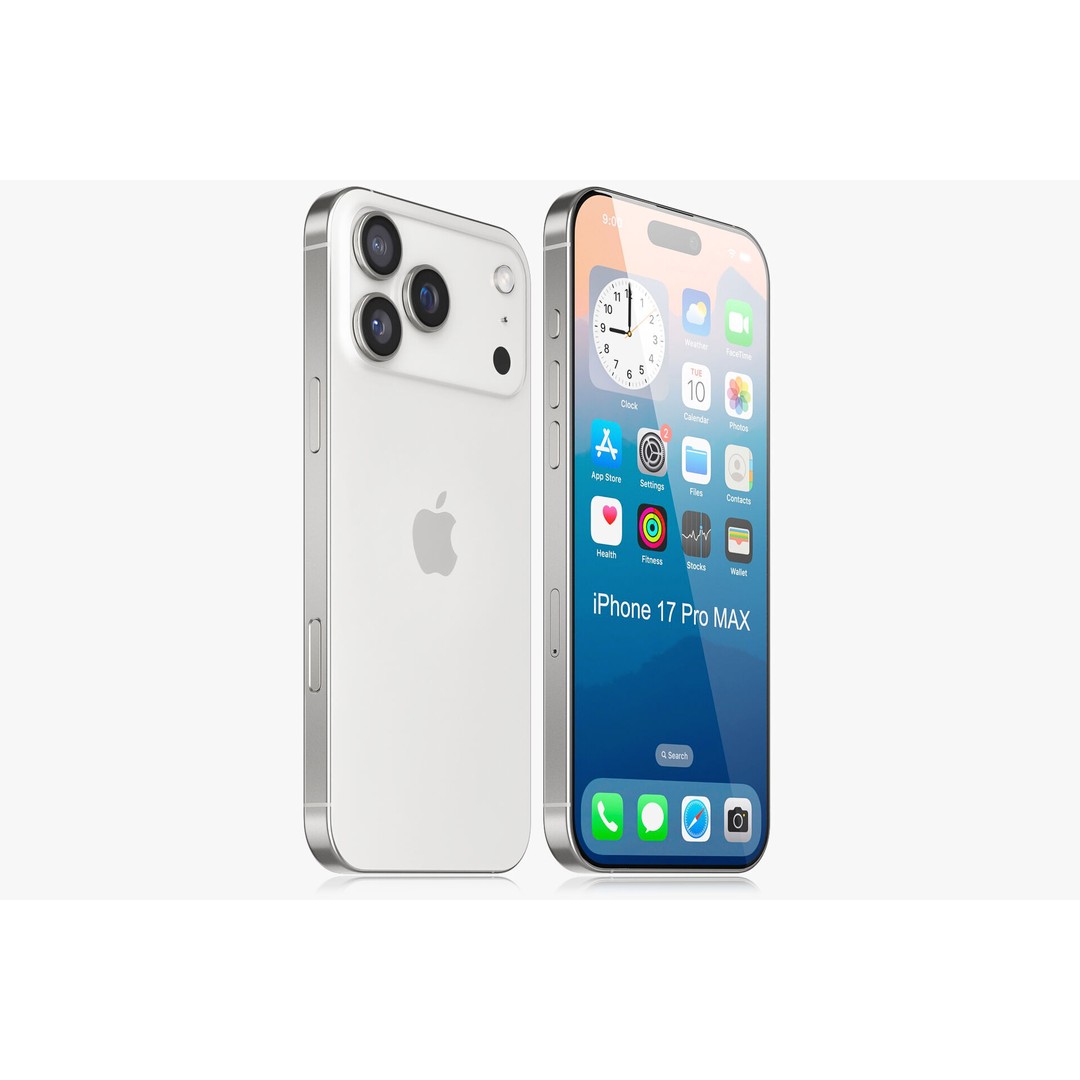 Apple iPhone 17 3D Model – Realistic PBR Geometry, Multiple Formats - View 5