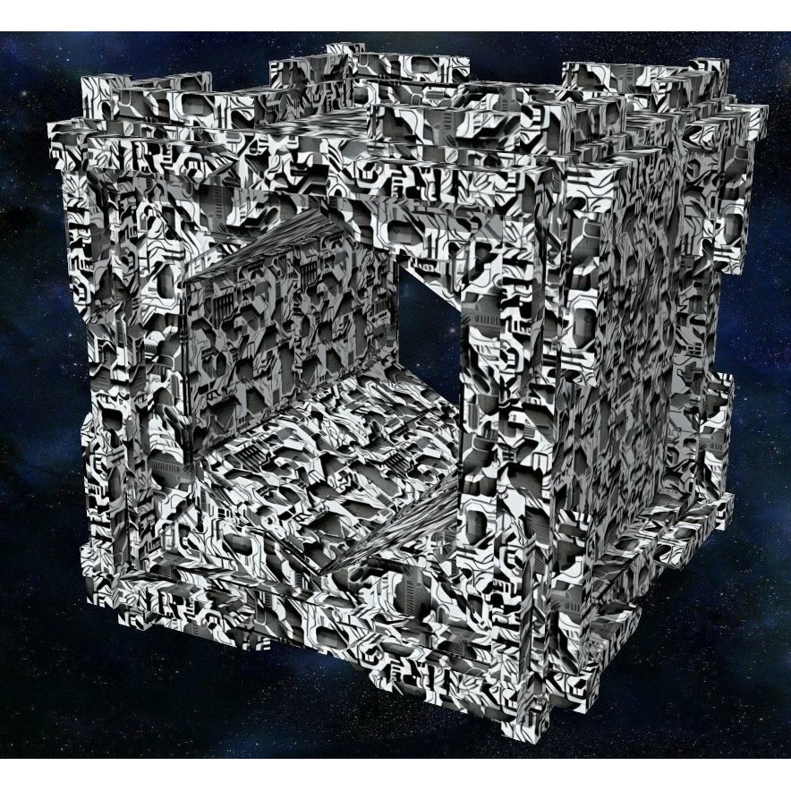 40 Seamless Sci-fi Patterns 3D Model – Corroded Textures, JPEG - View 18