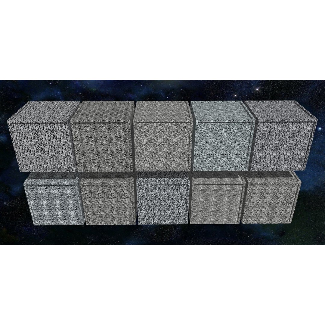 40 Seamless Sci-fi Patterns 3D Model – Corroded Textures, JPEG - View 6