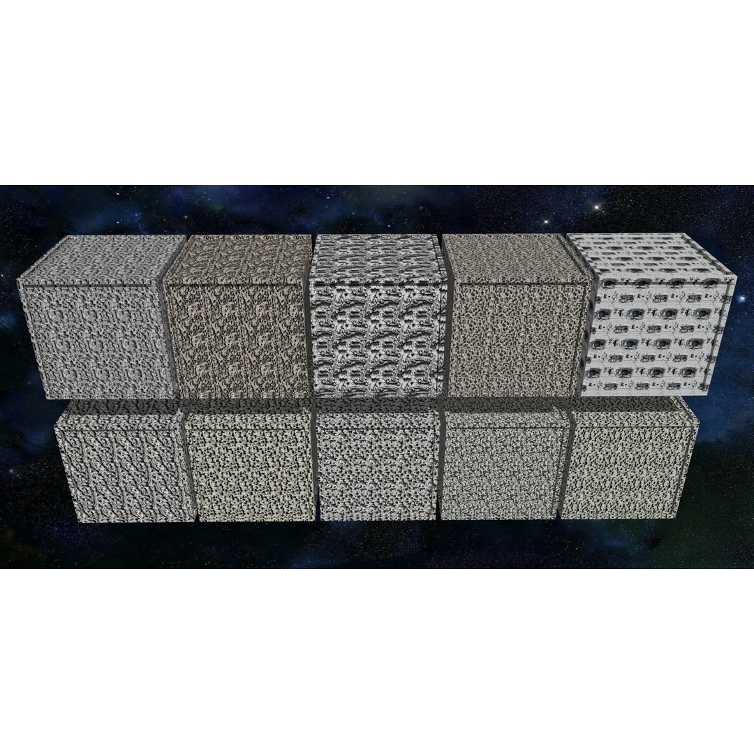 40 Seamless Sci-fi Patterns 3D Model – Corroded Textures, JPEG - View 8