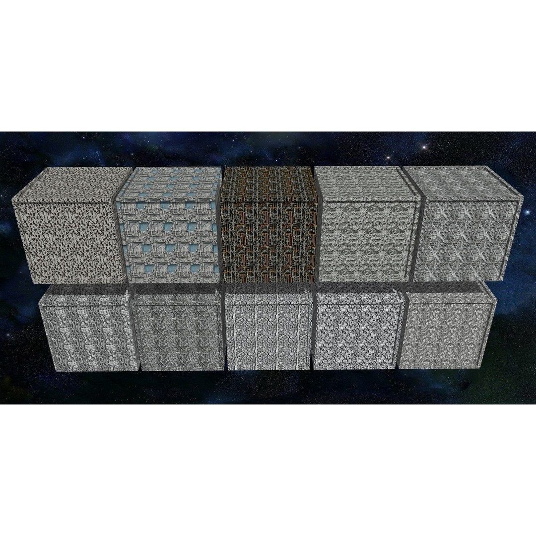 40 Seamless Sci-fi Patterns 3D Model – Corroded Textures, JPEG - View 9