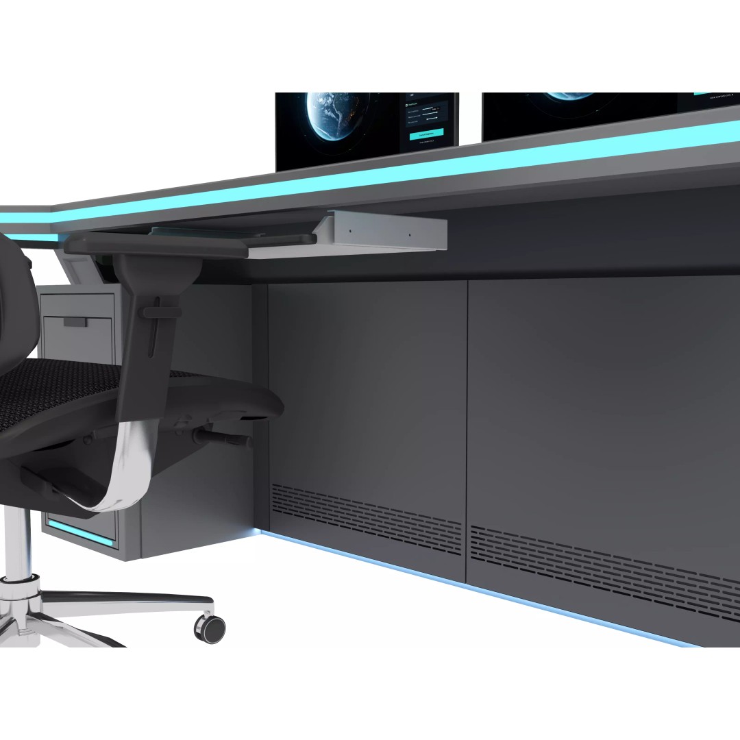 Control Room Desk 3D Model – Realistic Low Poly Table, FBX, OBJ - View 12