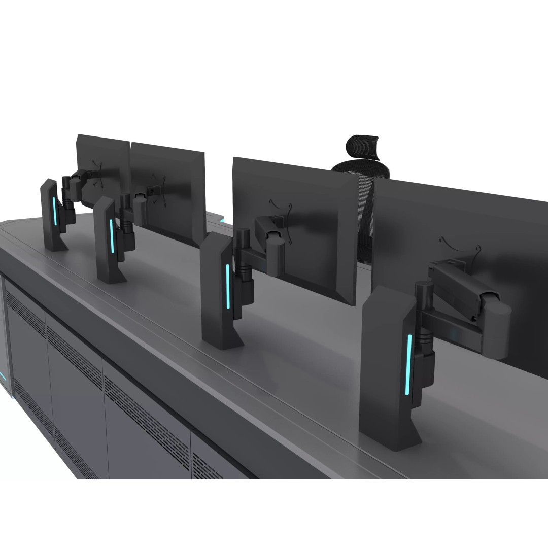 Control Room Desk 3D Model – Realistic Low Poly Table, FBX, OBJ - View 13
